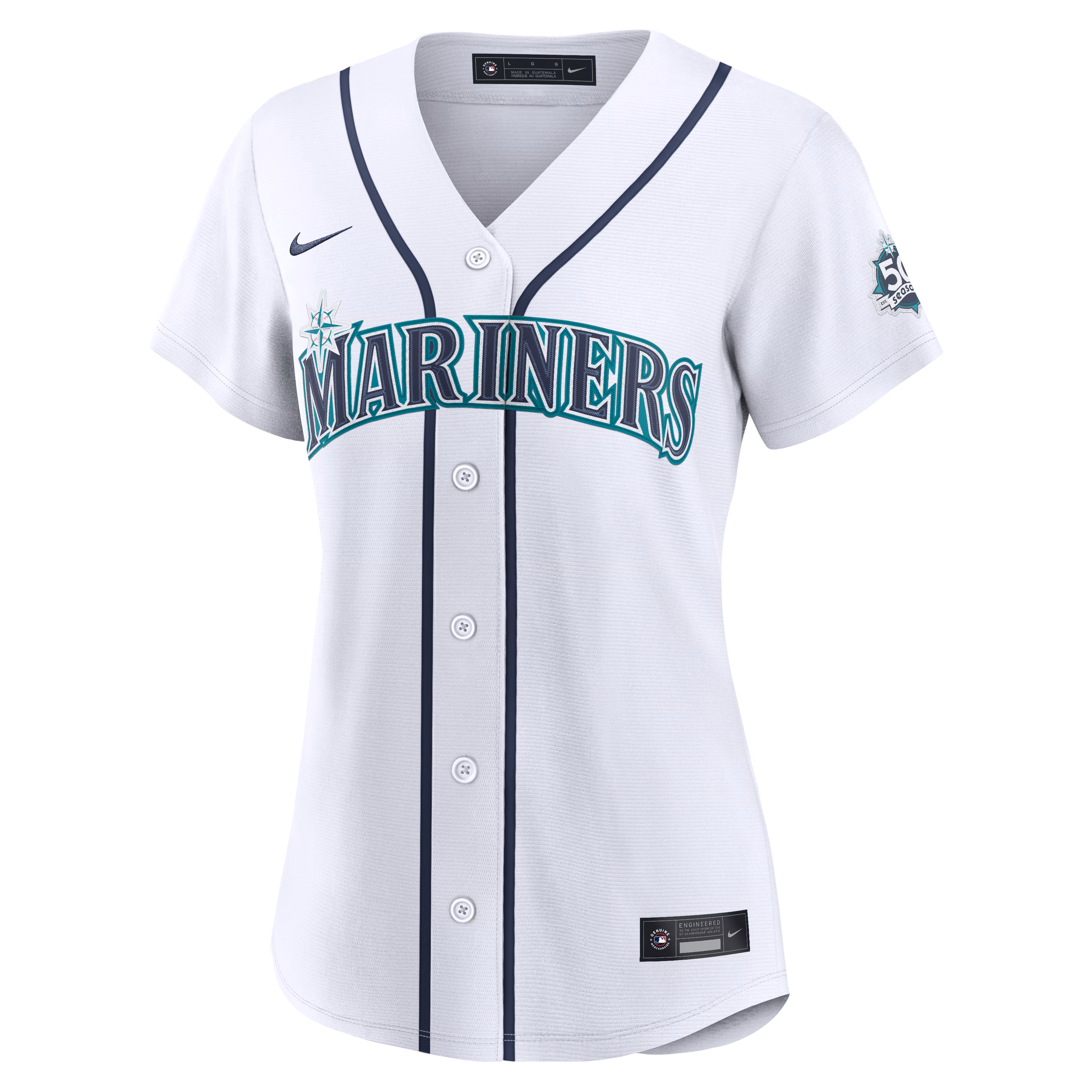 Seattle Mariners Nike Women's Home 50th Season Stadium Jersey - White