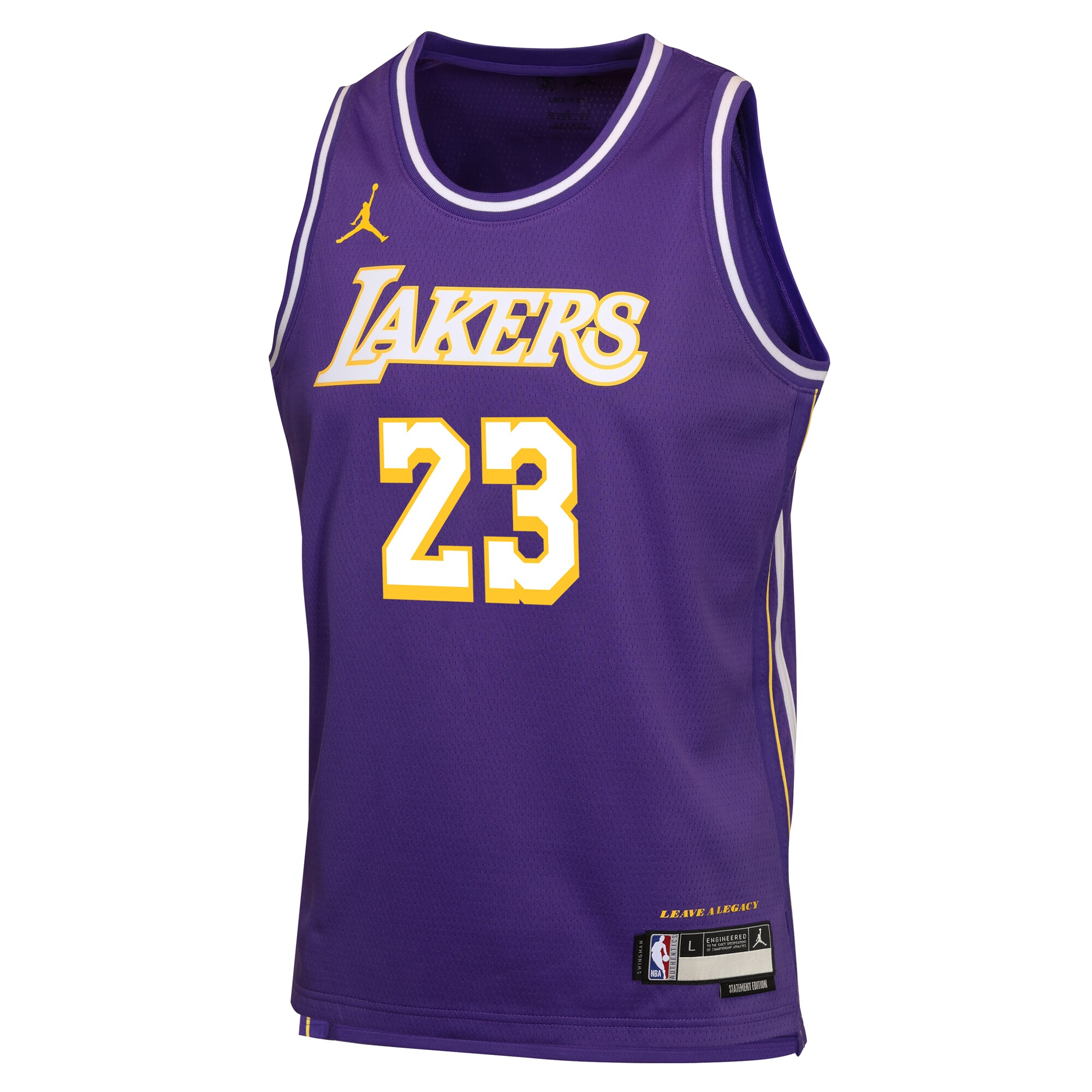 LeBron James Los Angeles Lakers Jordan Brand Youth Swingman Jersey - Statement Edition - Purple