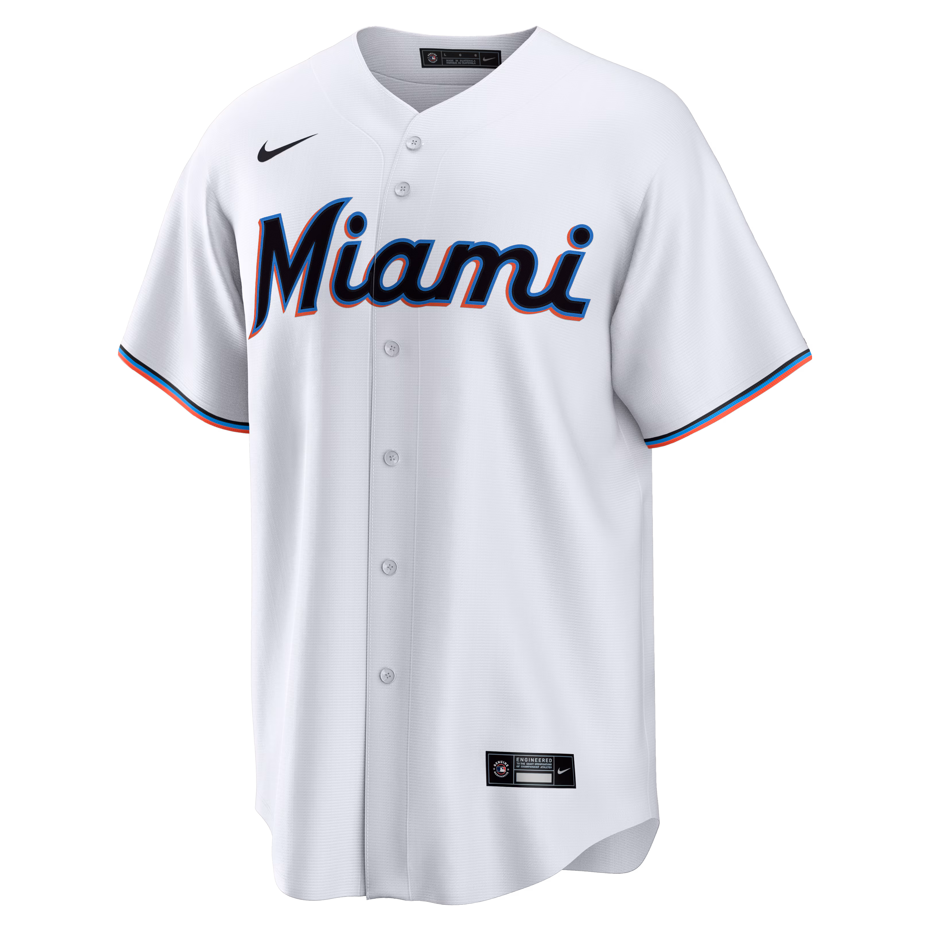 Miami Marlins Nike Home Big & Tall Replica Jersey - White