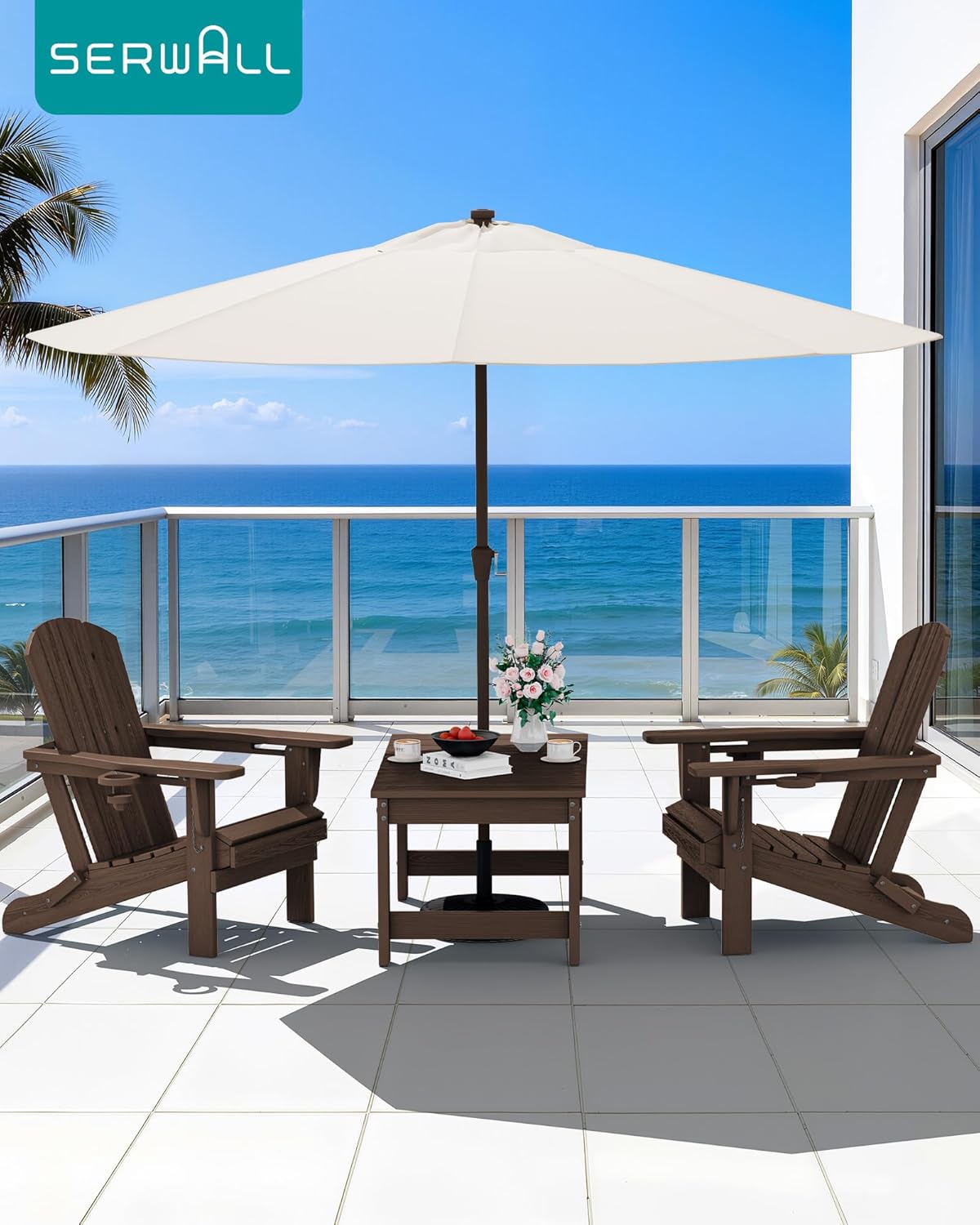 SERWALL Outdoor Coffee Table with 1.69
