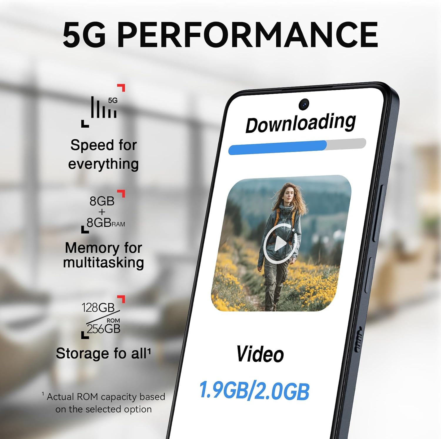 TCL 60 XE NXTPAPER 5G Cell Phone, AT&T, T-Mobile & Verizon Unlocked Android Smartphone, 8GB+128GB, 6.8