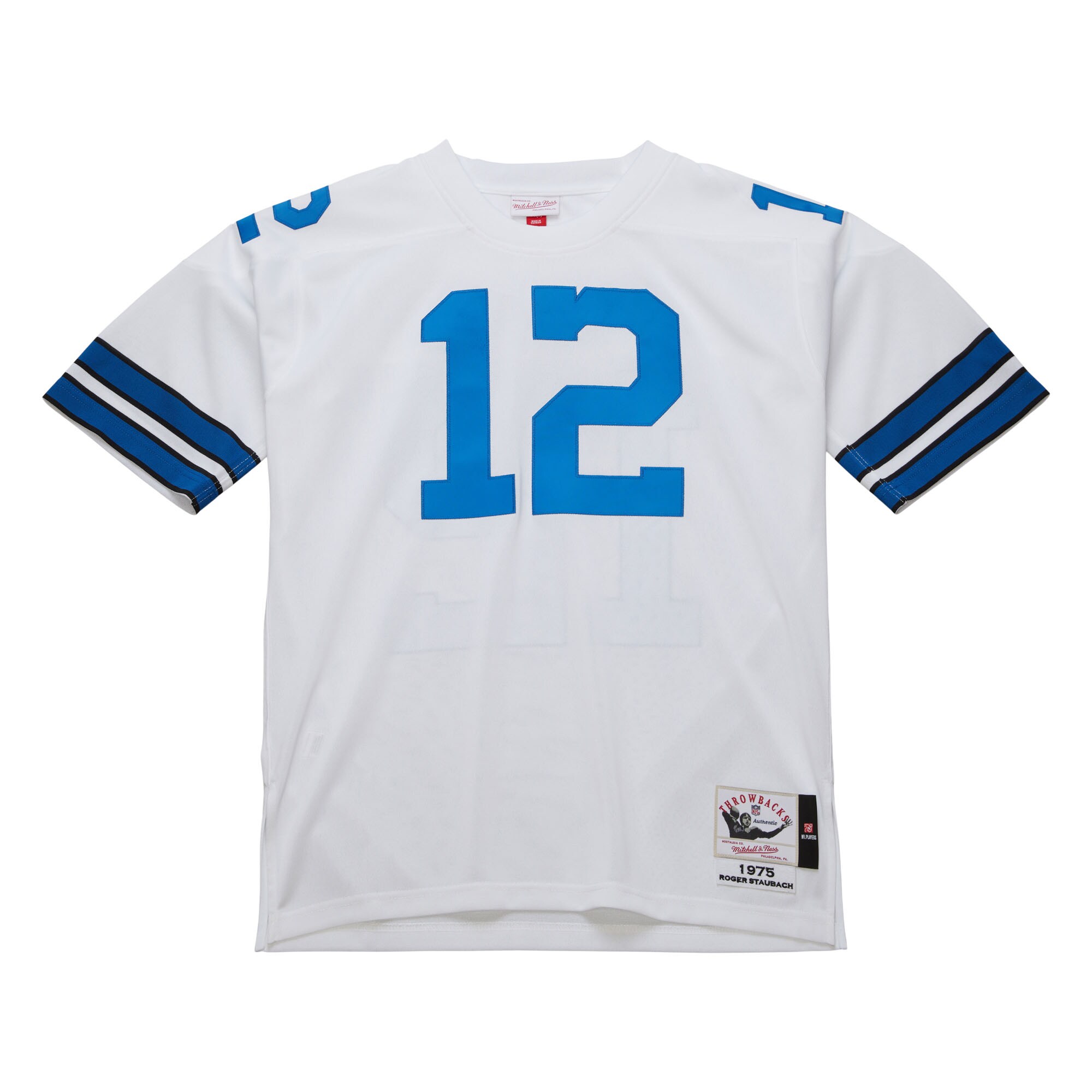 Roger Staubach Dallas Cowboys 1975 Mitchell & Ness Authentic Throwback Retired Player Jersey - White