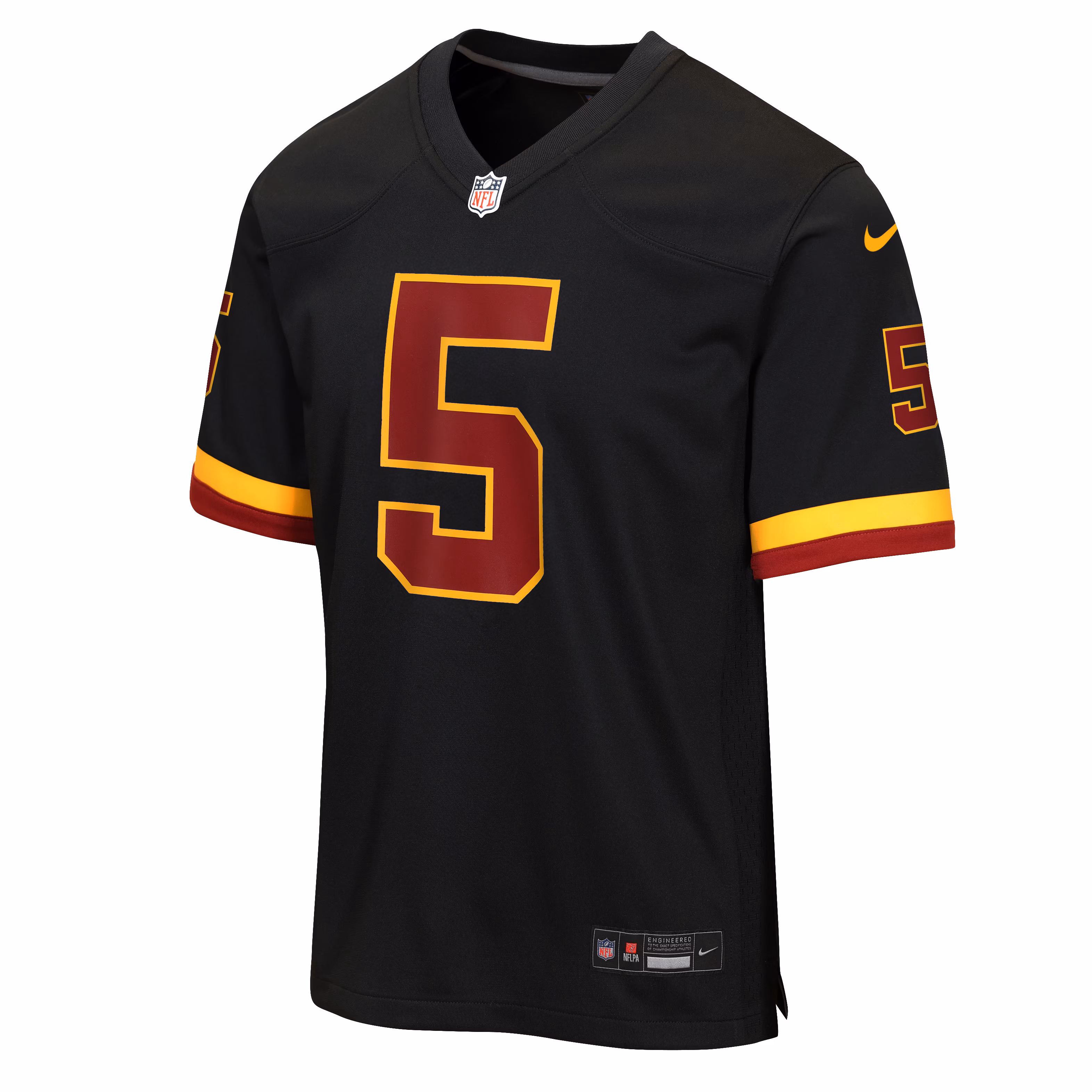 Jayden Daniels Washington Commanders Nike Youth Hail Raiser Alternate Game Jersey - Black