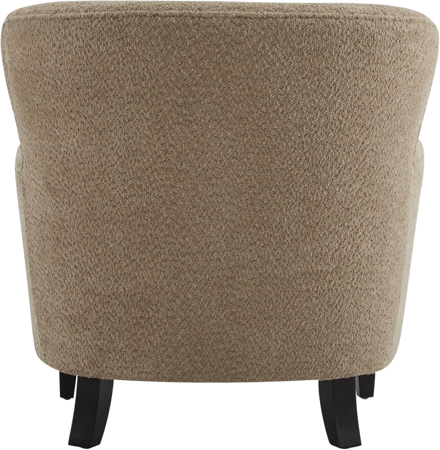 Christopher Knight Home Winnie Accent Chair and Ottoman Set, Living Room/Bedroom Wooden Comfy Reading Chair with Footrest Stool, Boucle Upholstered Wingback Single Sofa, Brown