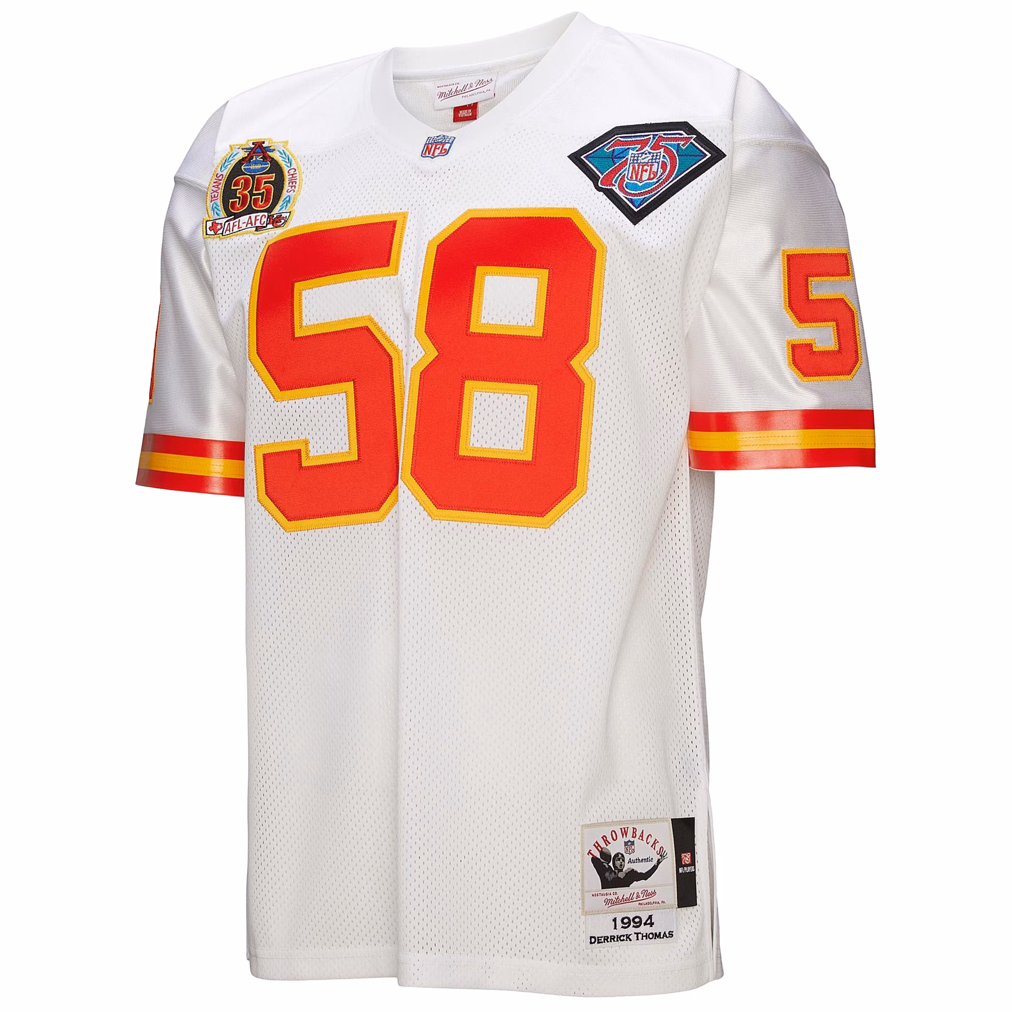 Derrick Thomas Kansas City Chiefs 1994 Mitchell & Ness Authentic Throwback Retired Player Jersey - White