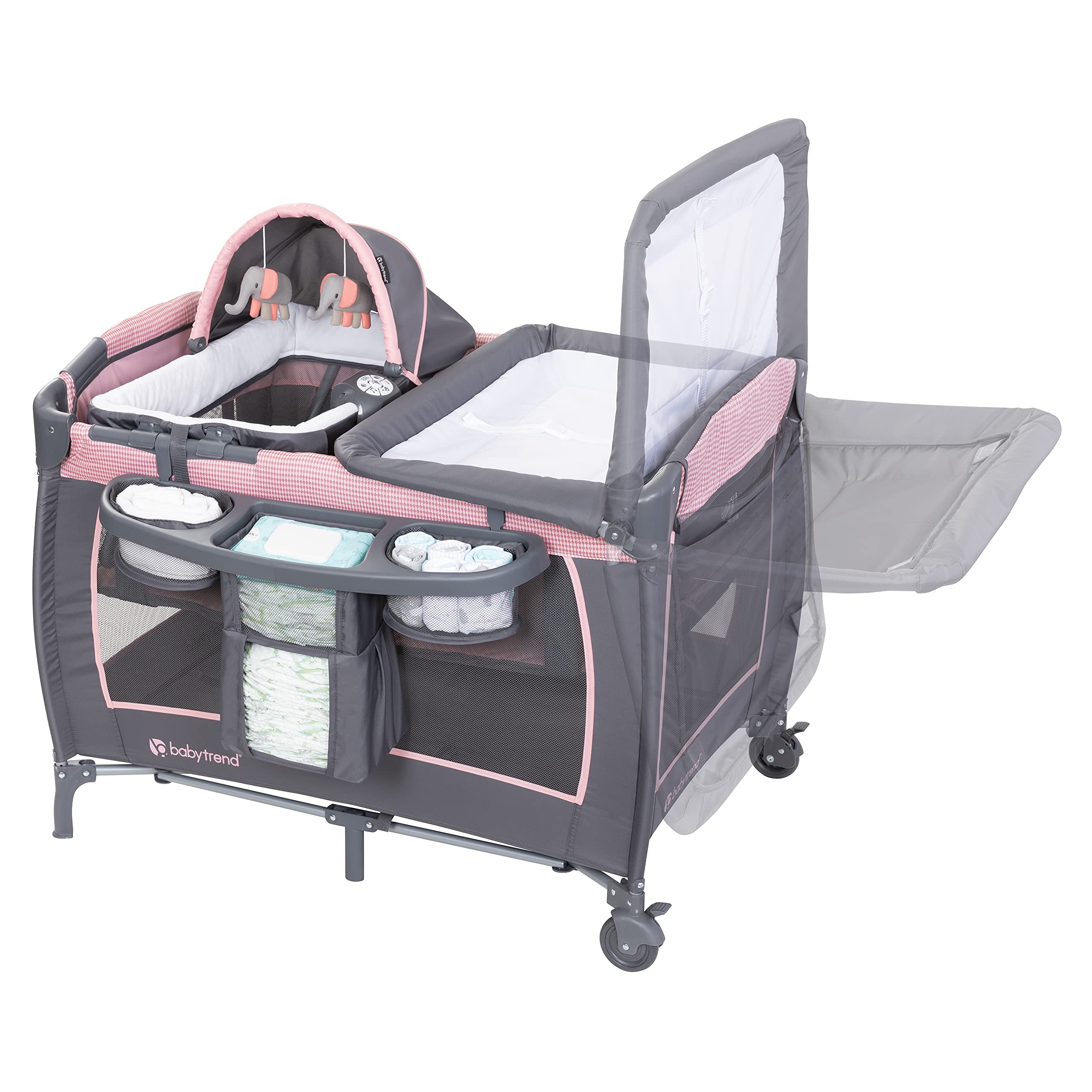 BABY TREND Lil' Snooze Deluxe III - Cozy Pink Sleep Solution