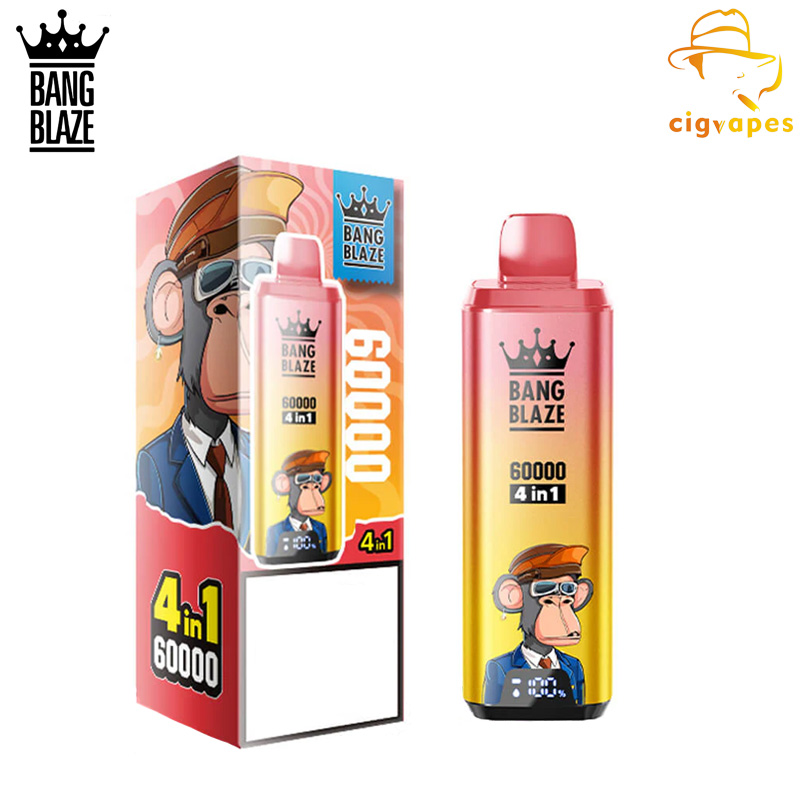 EU Warehouse Bang Blaze 60000 Puffs 60k 4 in 1 Disposable Vape With Smart Display