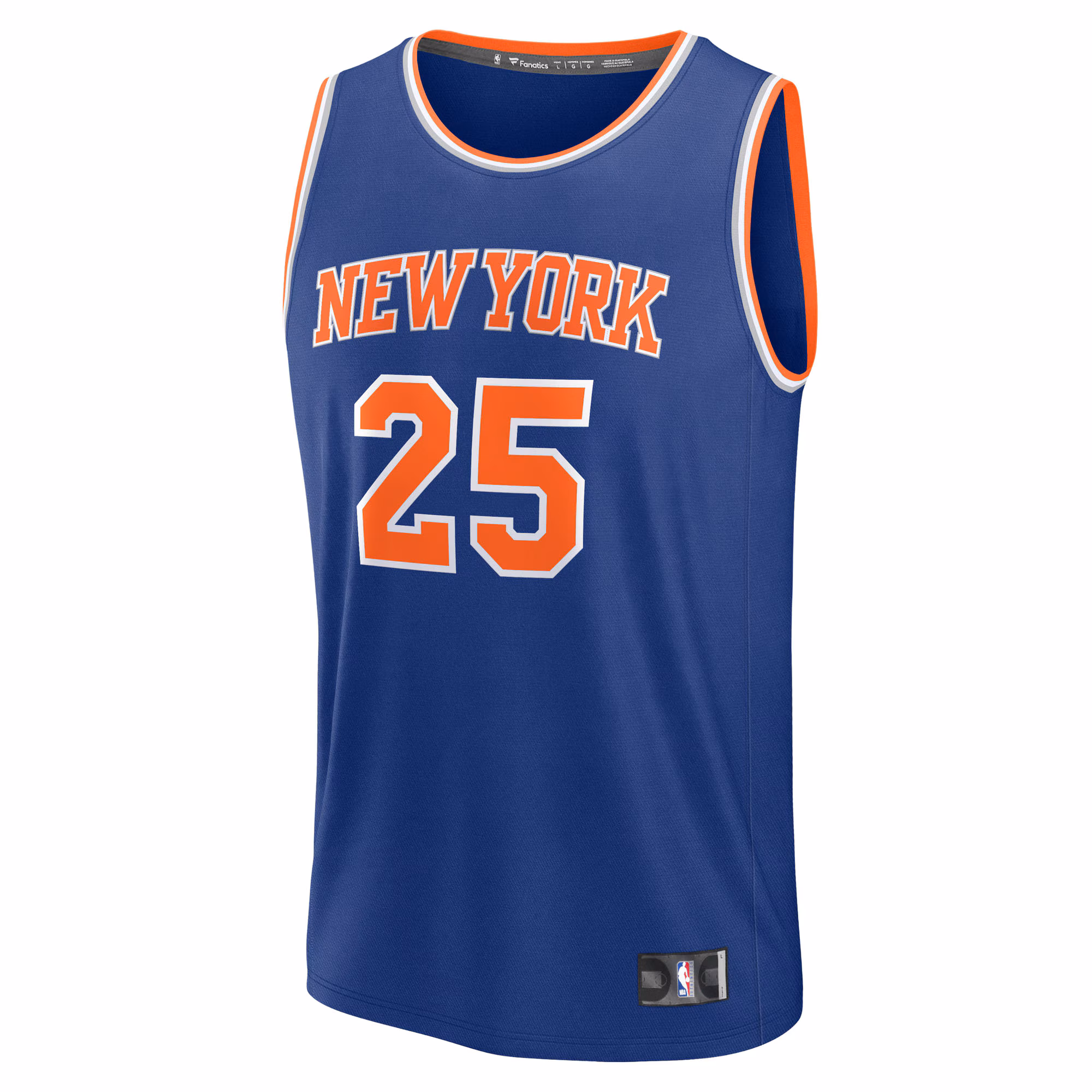 Mikal Bridges New York Knicks Fanatics Youth Fast Break Replica Player Jersey - Blue - Icon Edition