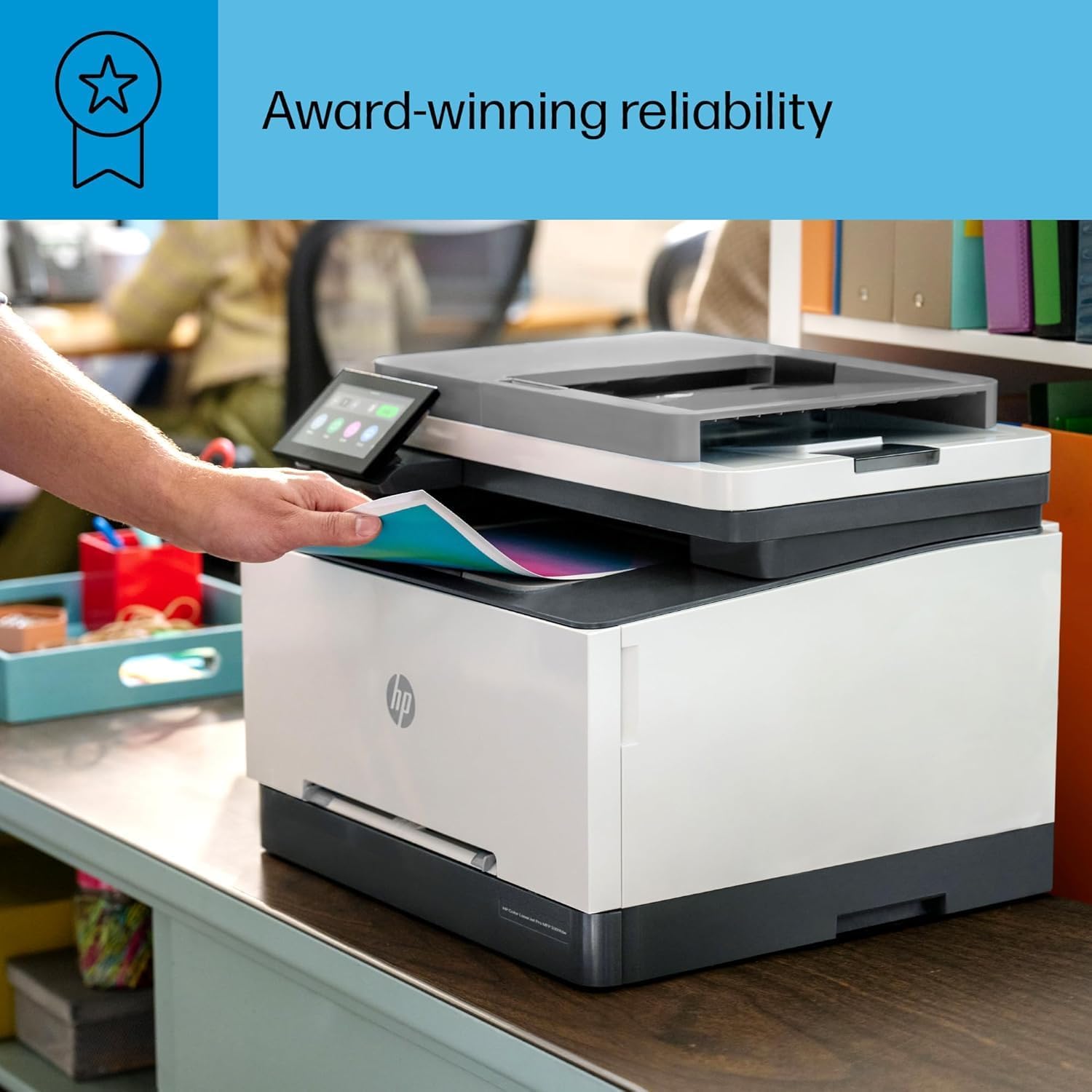 HP Color LaserJet Pro MFP 3301cdw Wireless All-in-One Color Laser Printer, Office Printer, Scanner, Copier, Fax, ADF, Duplex, Best-for-Office (74T92FR) (Renewed)
