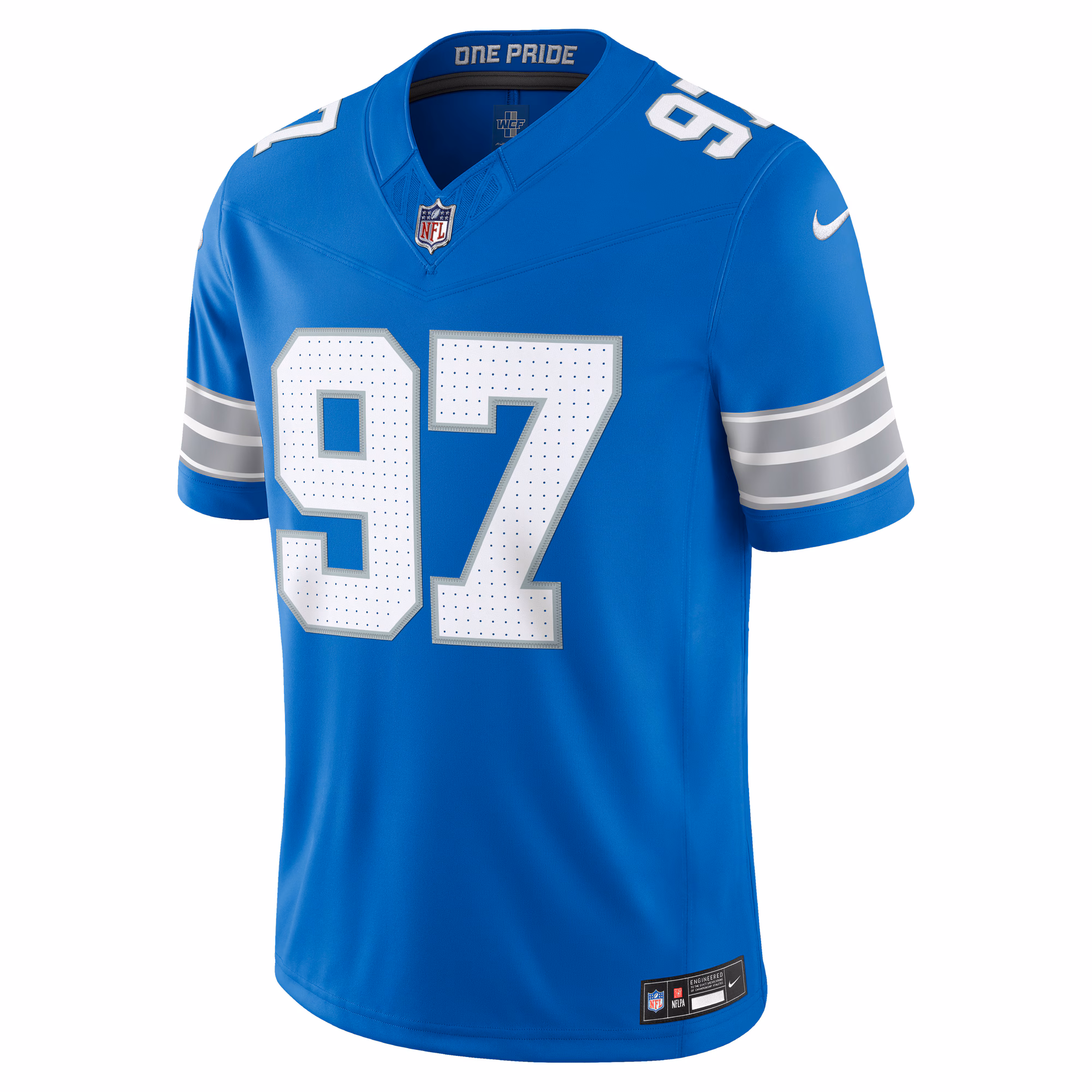 Aidan Hutchinson Detroit Lions Nike Vapor F.U.S.E. Stitched Limited Jersey - Blue