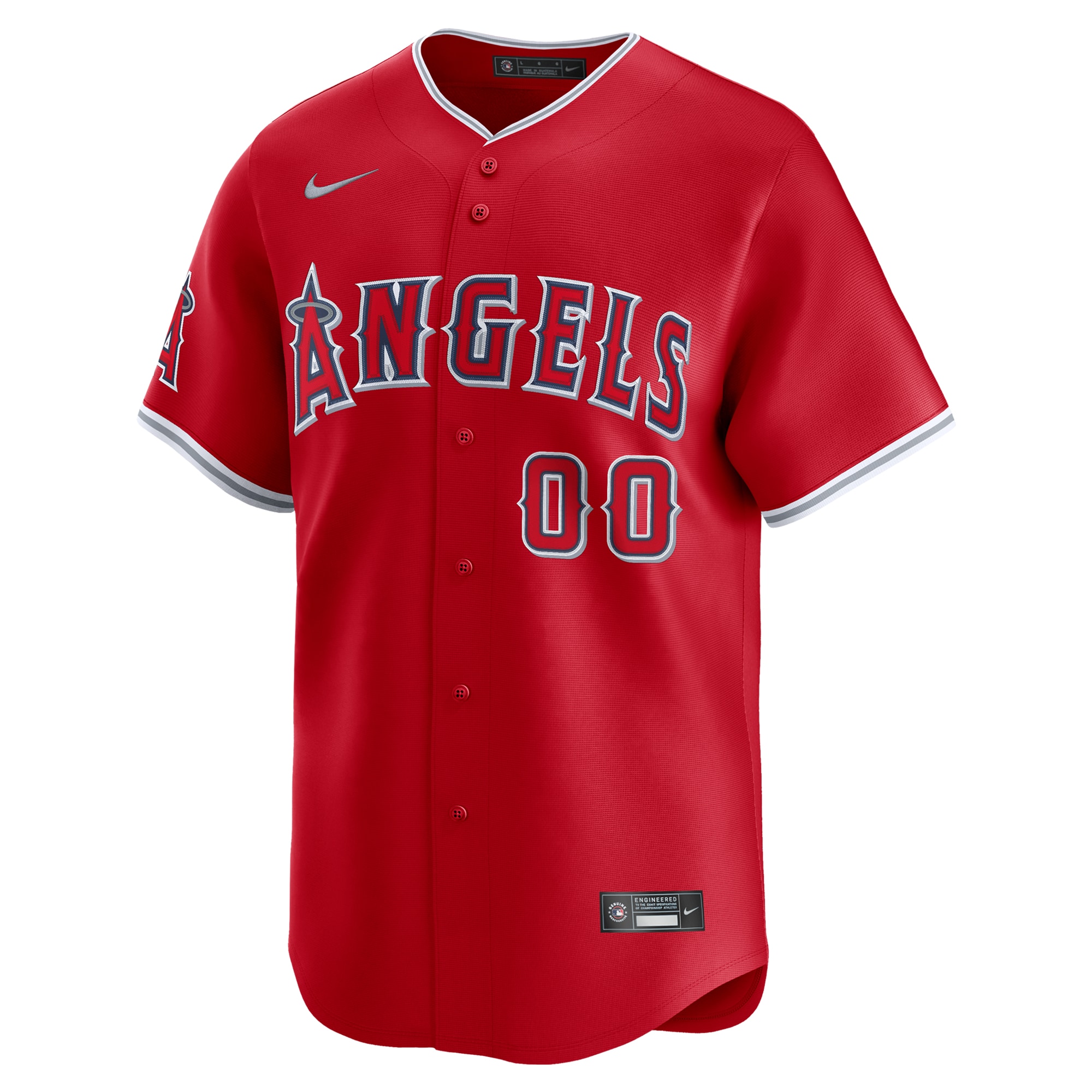 Los Angeles Angels Nike Alternate Limited Custom Jersey - Red
