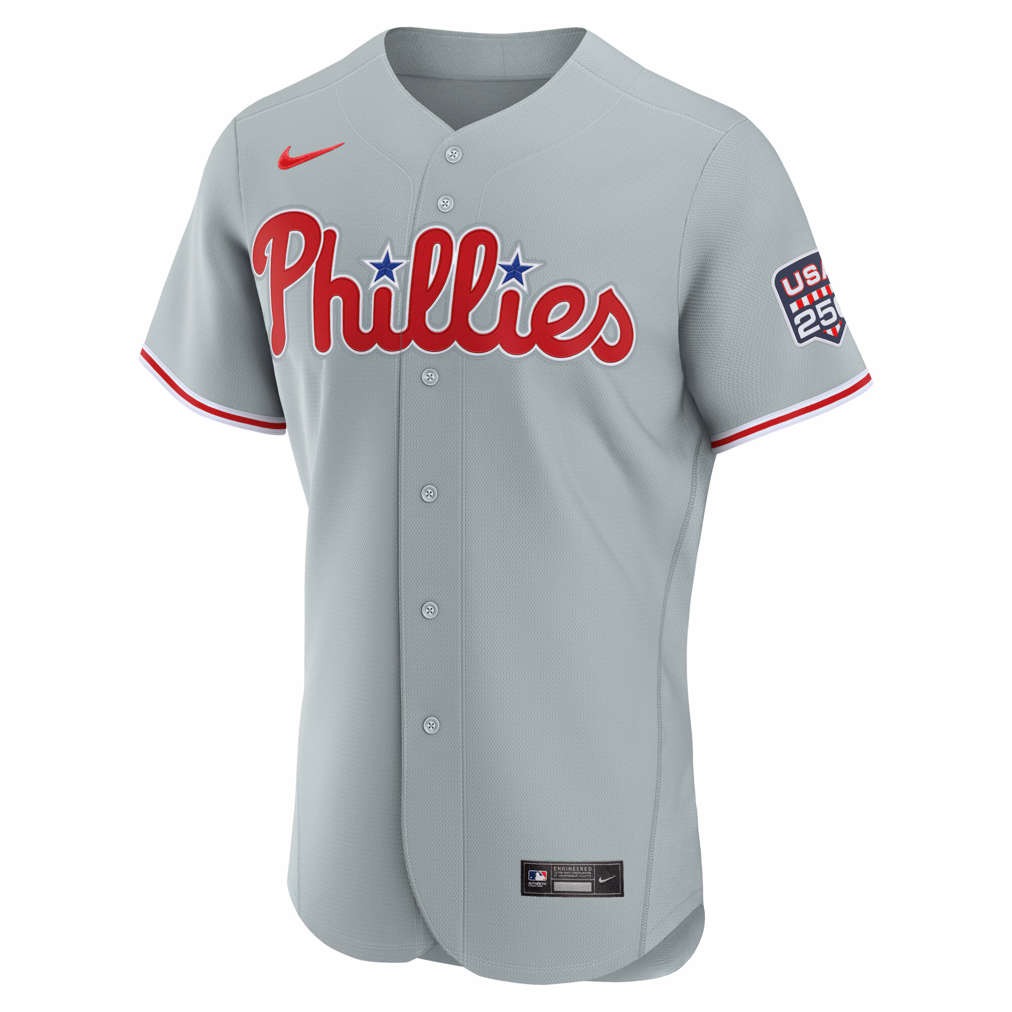 Fourth of July Philadelphia Phillies Bryce Harper Nike Gray USA 250 Authentic Jersey