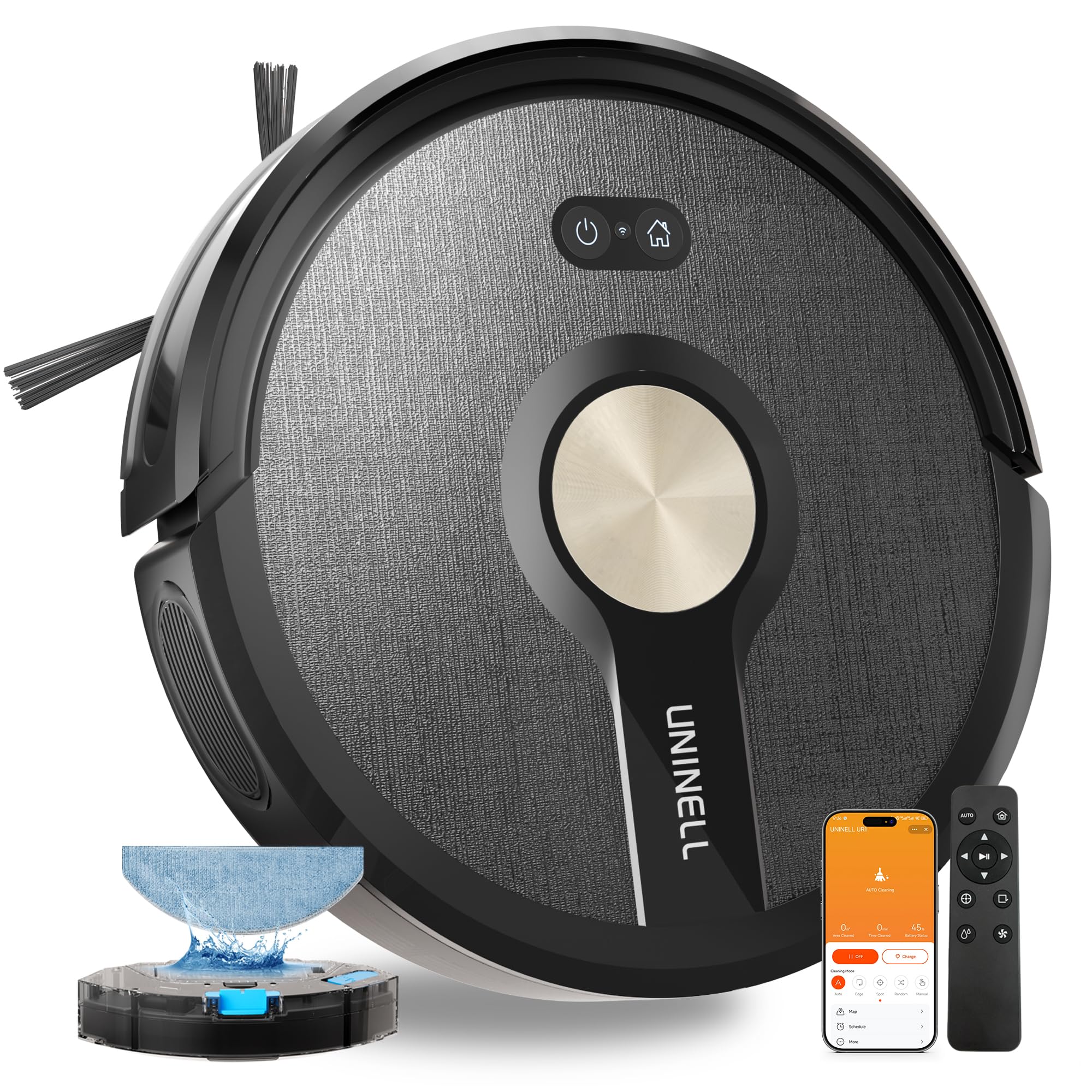 UNINELL Robot Vacuum and Mop Combo with 5000Pa Suction