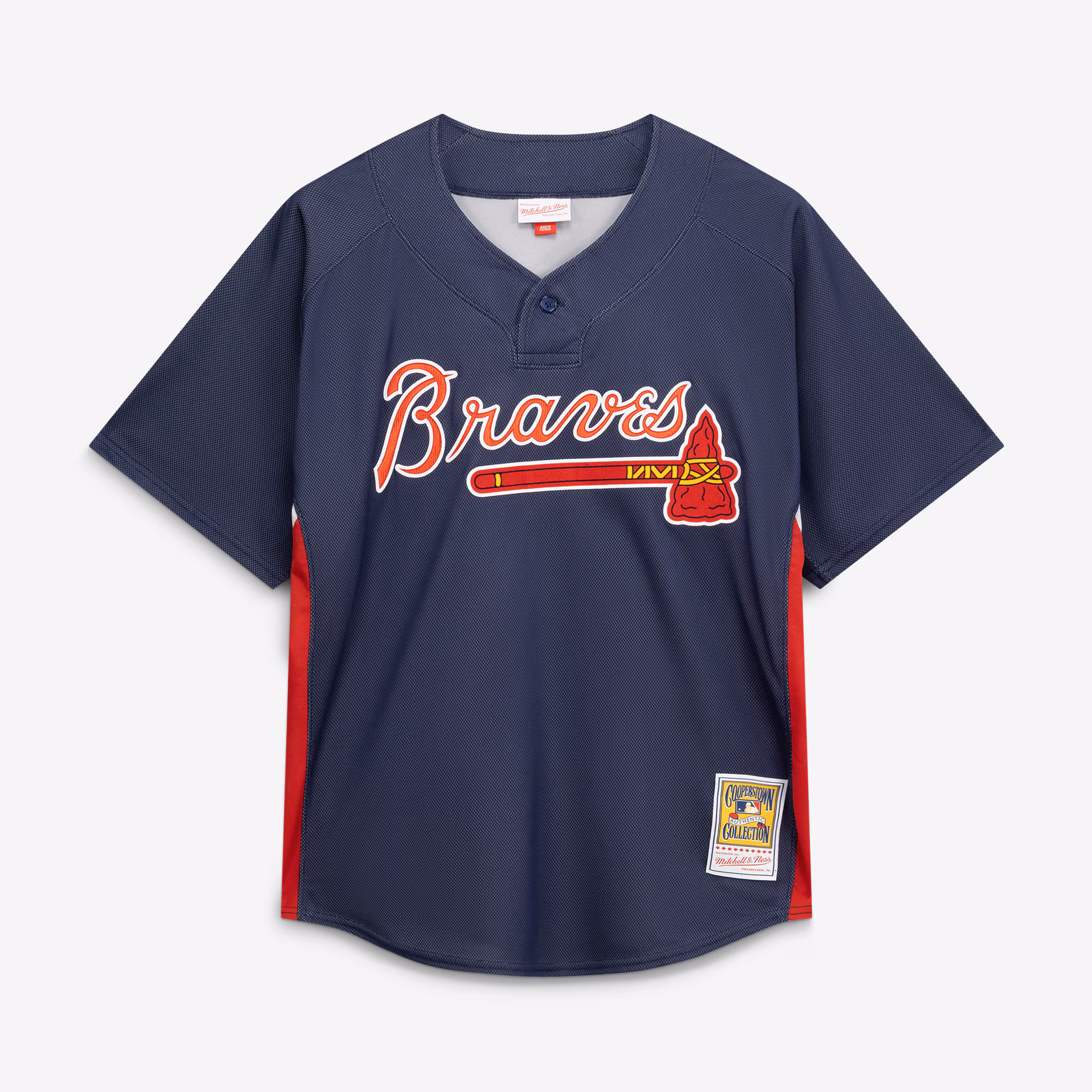 John Smoltz Atlanta Braves Mitchell & Ness Authentic Batting Practice Jersey - Navy