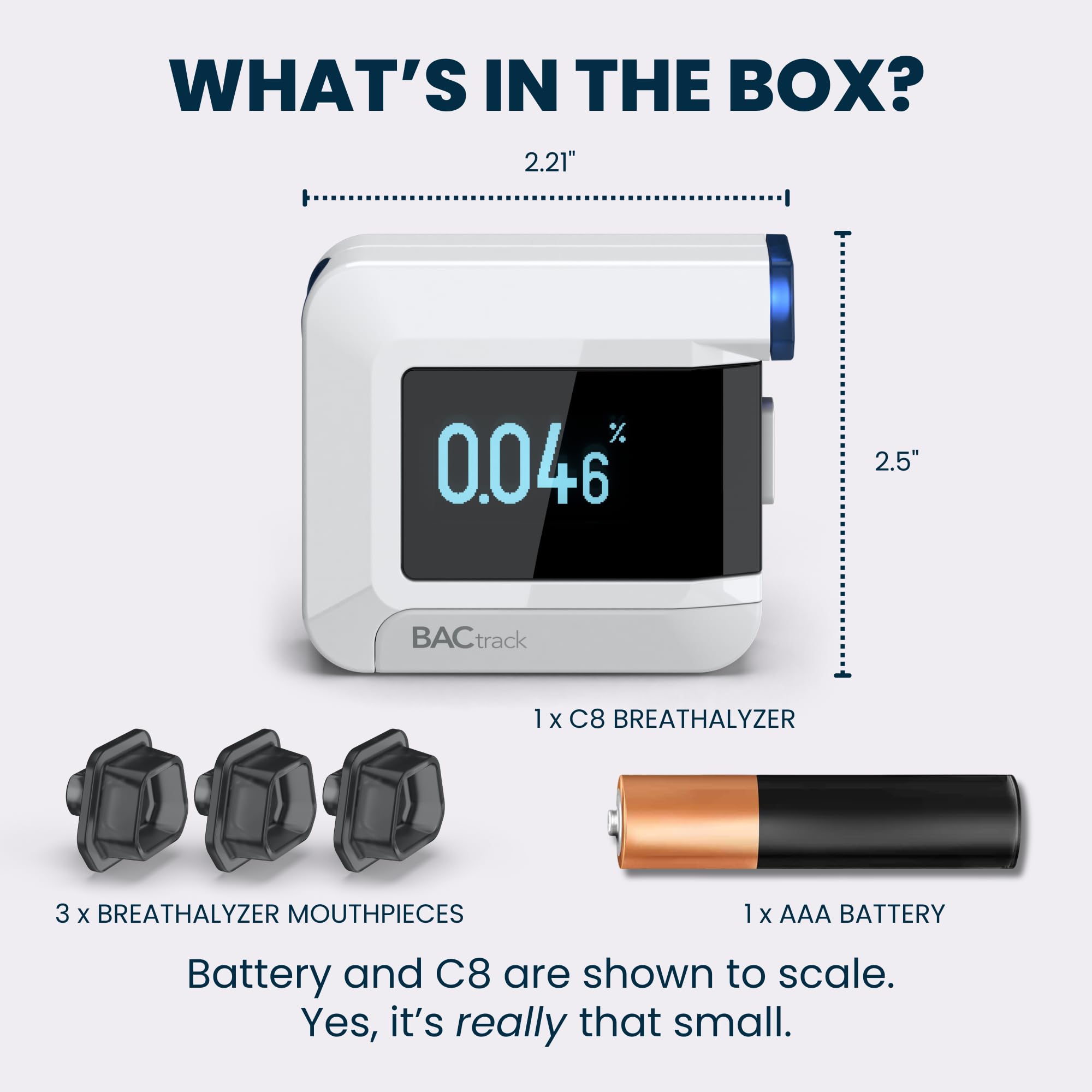 BACTRACK C8 Breathalyzer - Professional Accuracy & Wireless Connectivity