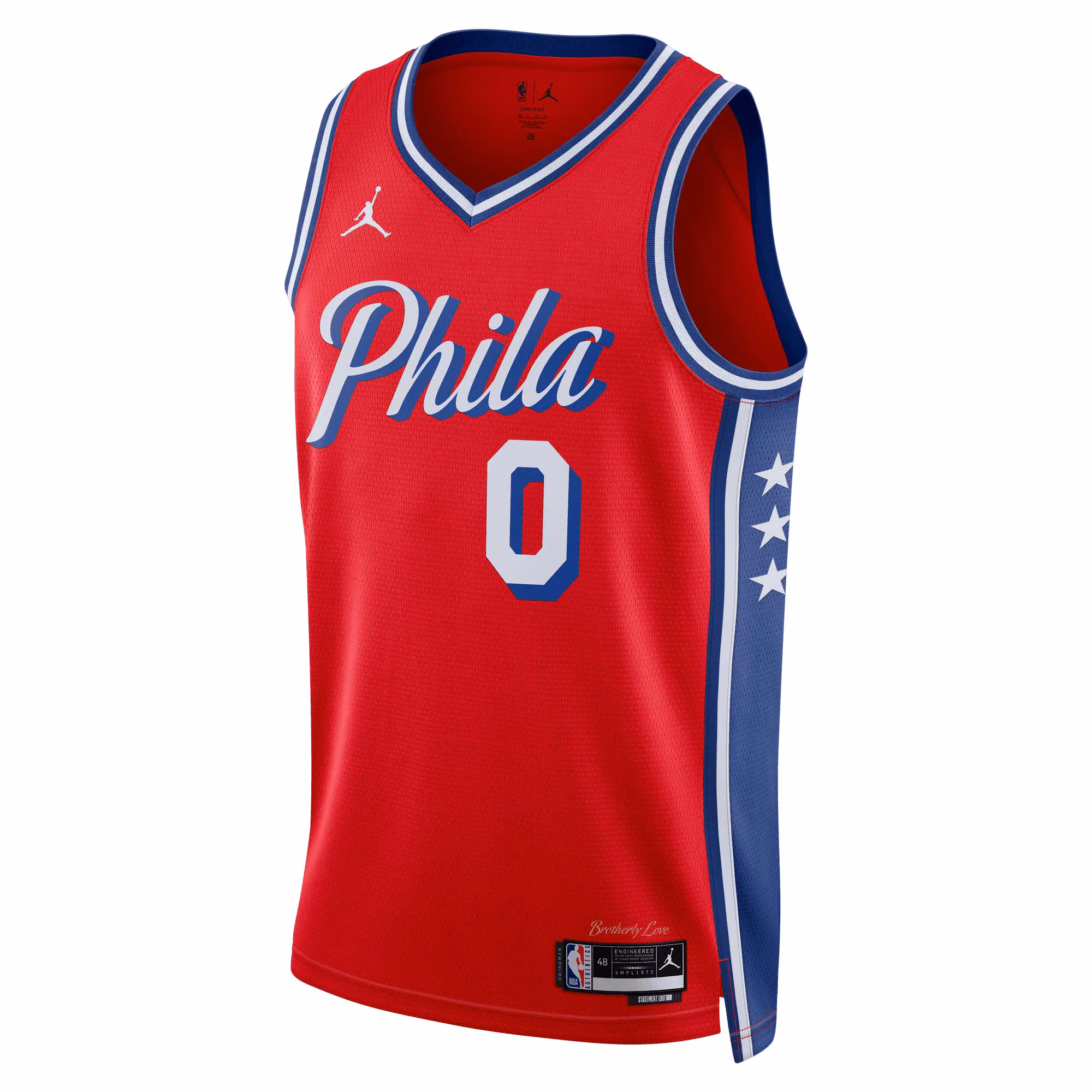 Tyrese Maxey Philadelphia 76ers Jordan Brand Unisex Swingman Jersey - Statement Edition - Red