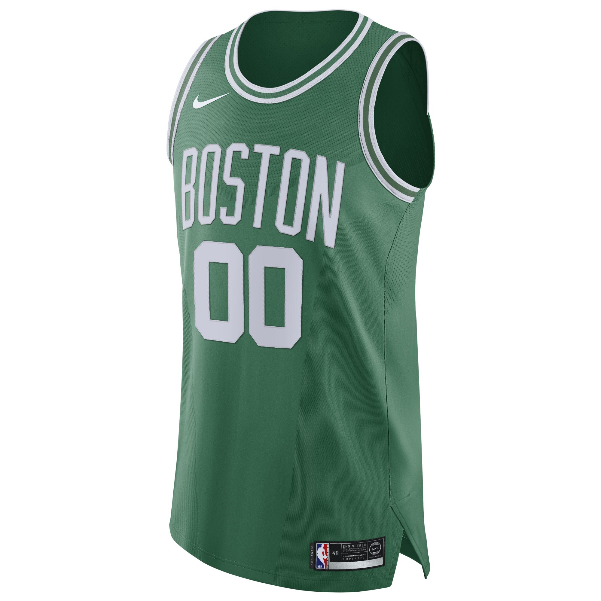 Boston Celtics Nike 2020/21 Authentic Custom Jersey Green - Icon Edition