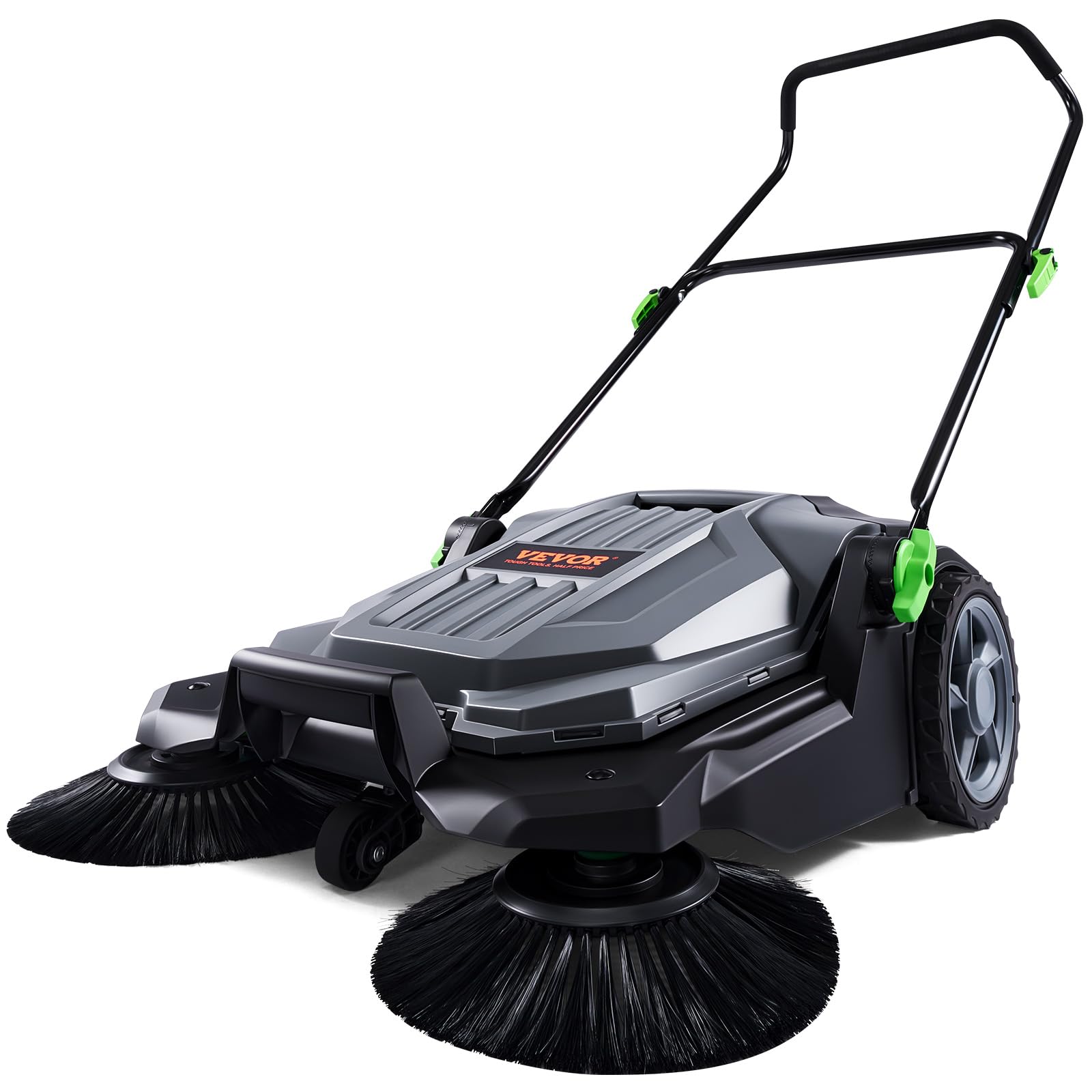 VEVOR Walk-Behind Manual Floor Sweeper with Adjustable Handle