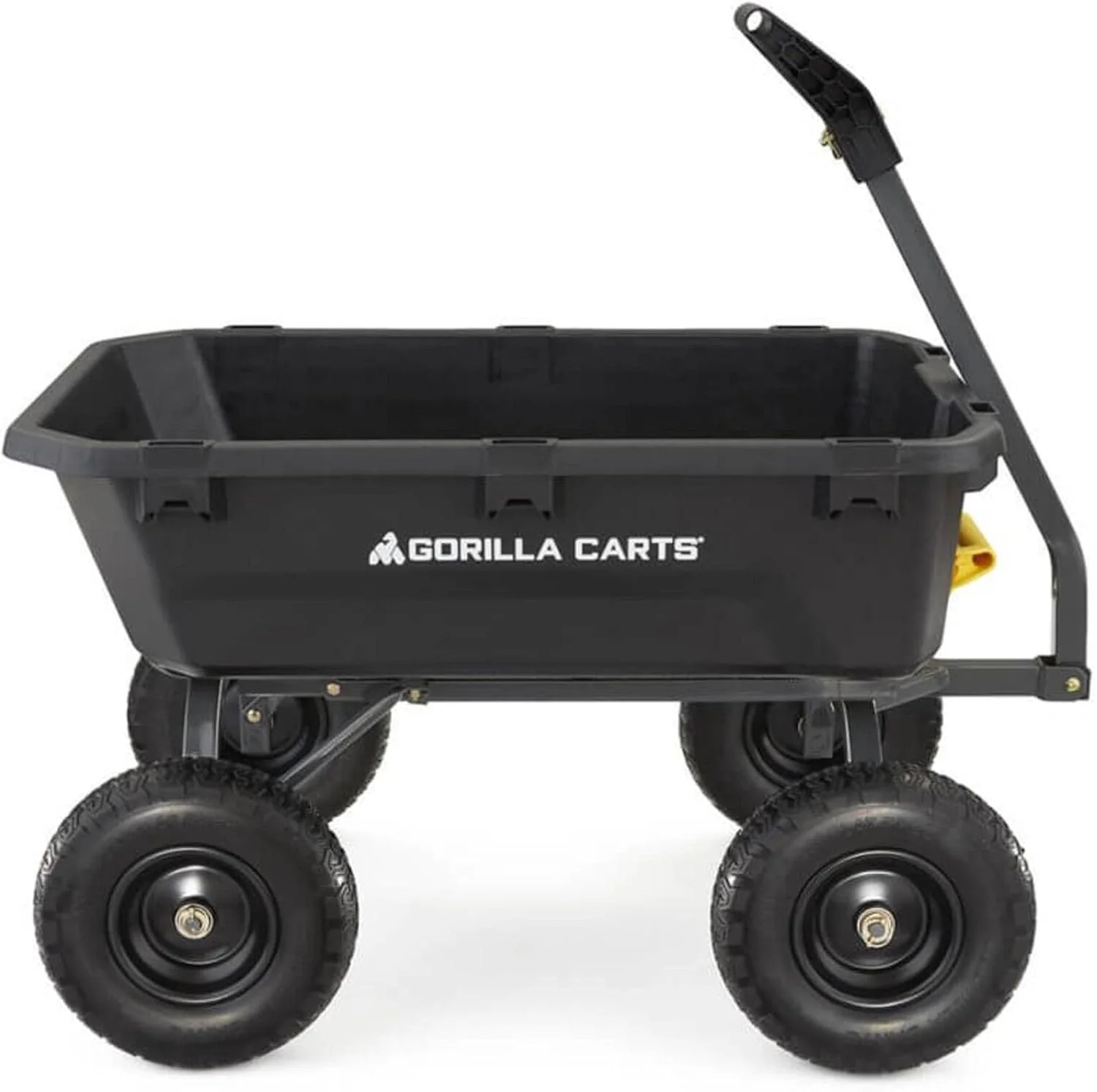 7GCG-NF Heavy-Duty Poly Dump Garden Cart with No-Flat Tires, 7 Cubic Feet, 1200-Pound Capacity, Black, Amazon Exclusive