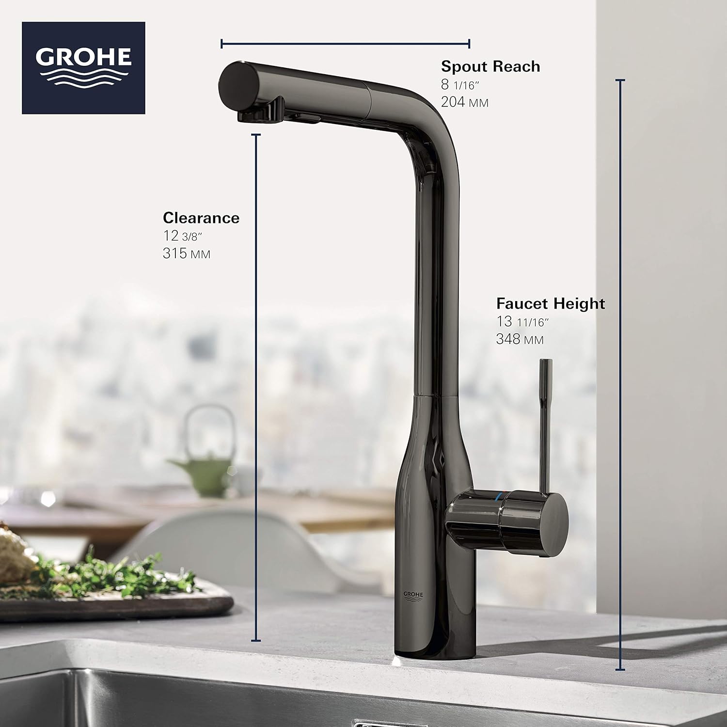 GROHE 30271DC0 Essence Dual Spray Pull-Out Kitchen Faucet Supersteel (Stainless Steel)