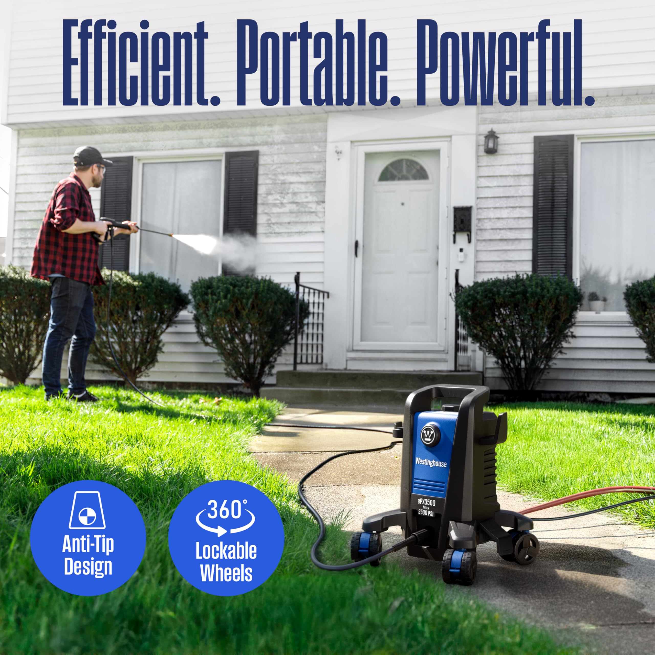 WESTINGHOUSE ePX3500 Electric Pressure Washer, 2500 PSI, 1.76 GPM