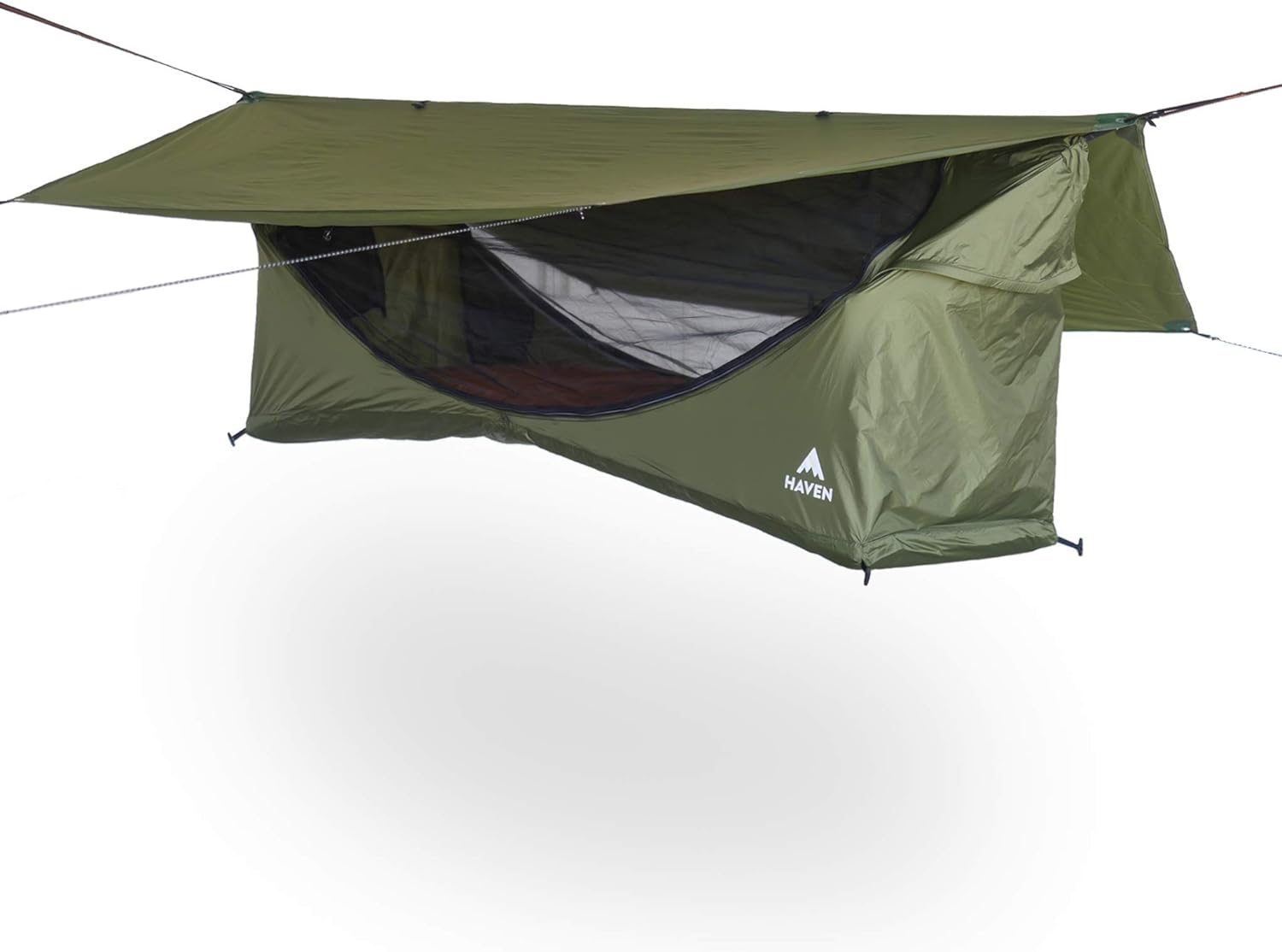 Haven Tents Lay Flat Hammock Tent - Waterproof Camping Hammock with Mosquito Net, Insulated Pad and Rainfly - Haven Tent, Haven XL, Haven Safari