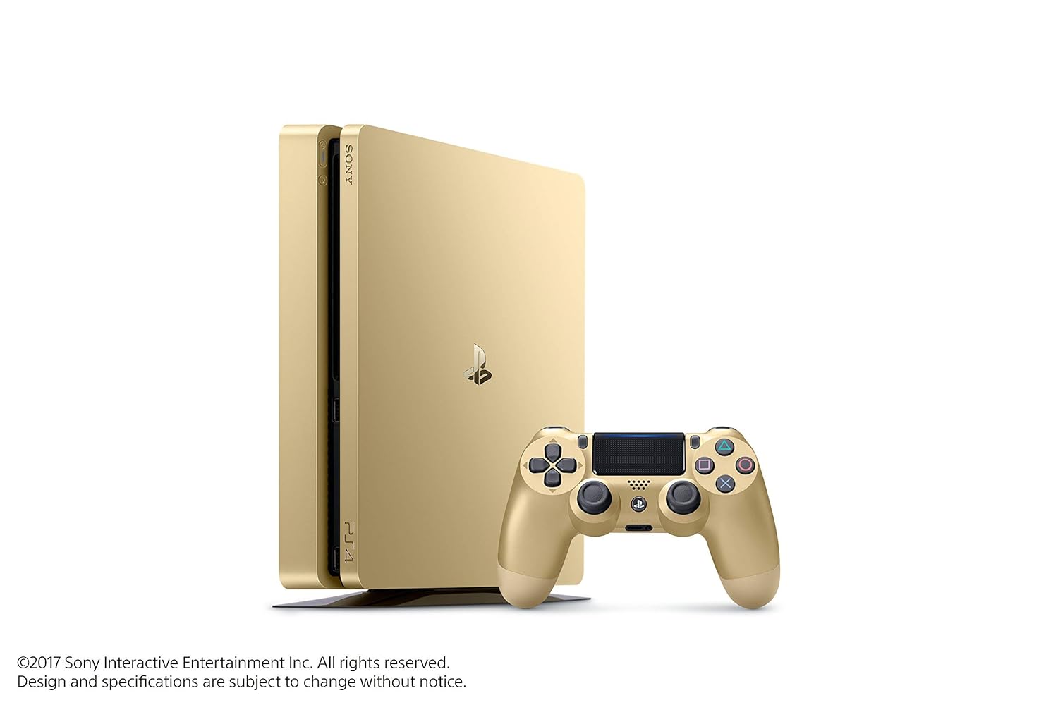 PlayStation 4 Slim 1TB Gold Console Discontinued video game (Renewed)