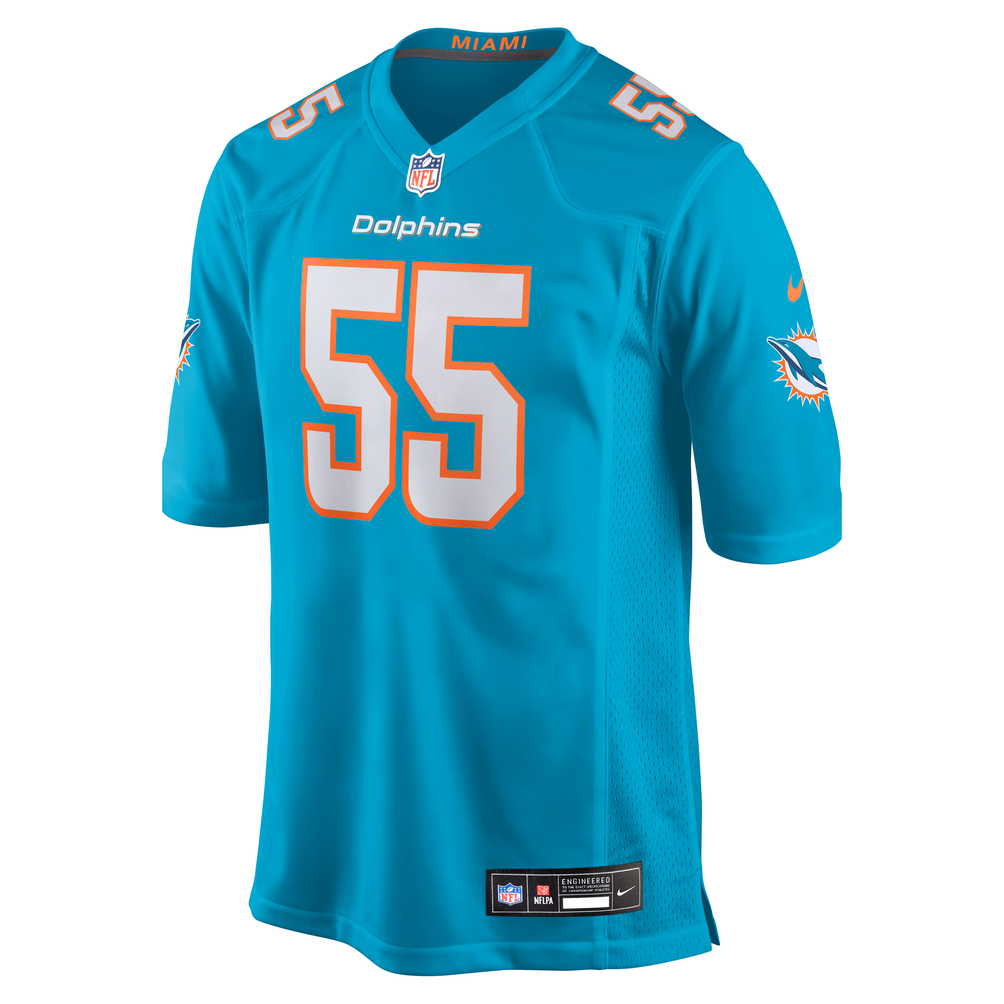 Aaron Brewer Miami Dolphins Nike  Game Jersey -  Aqua
