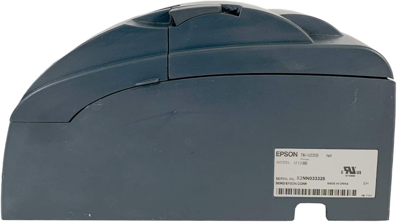 Epson TM-U220B M188B Dot Matrix POS Receipt Printer LAN USB Bundle with AC Adapter (Renewed)