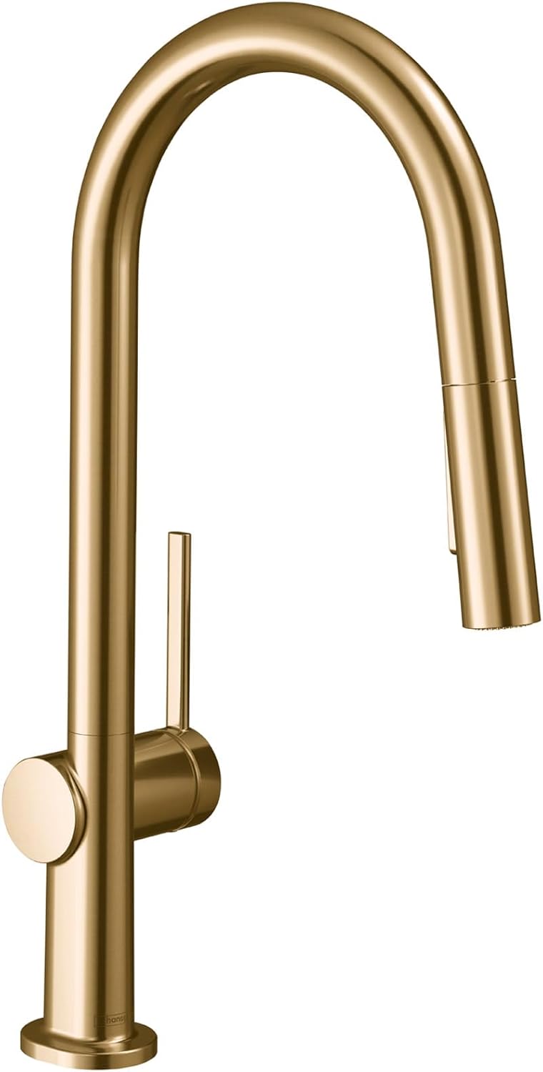 hansgrohe Talis N Bronze Kitchen Faucet, High Arc, Kitchen Faucets with Pull Down Sprayer, Magnetic Docking Spray Head, Brushed Bronze 72846141