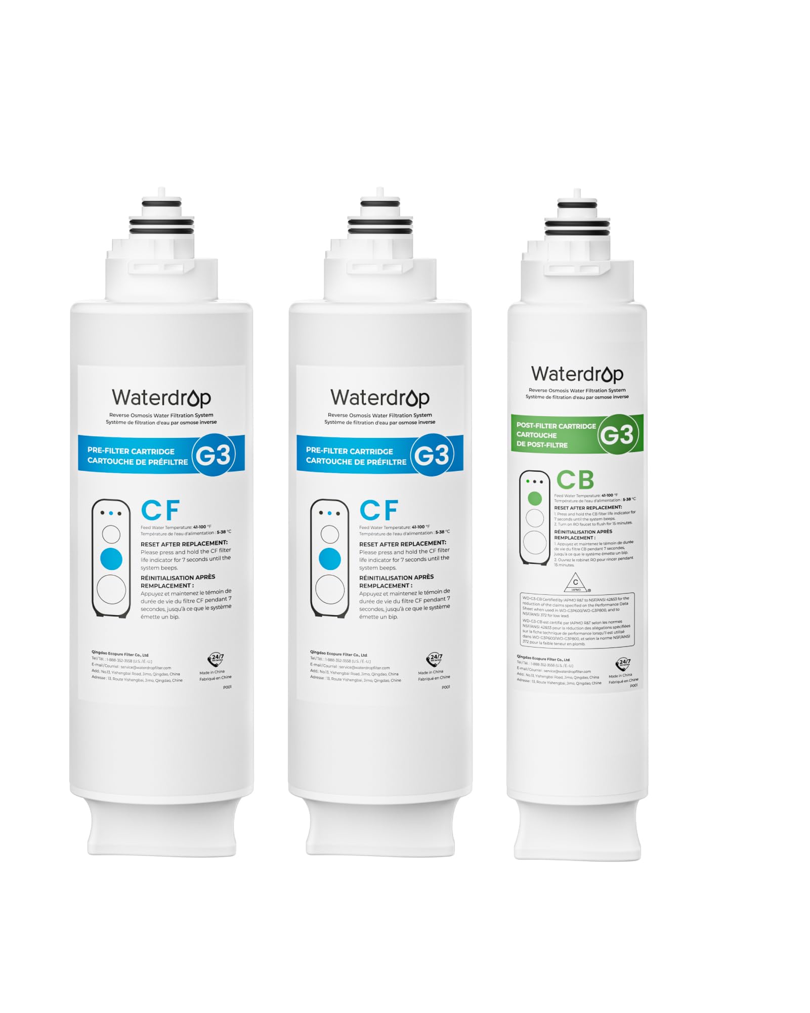 WATERDROP G3-2CFCB Filter Replacement for G3-W, G3P600, G3P800