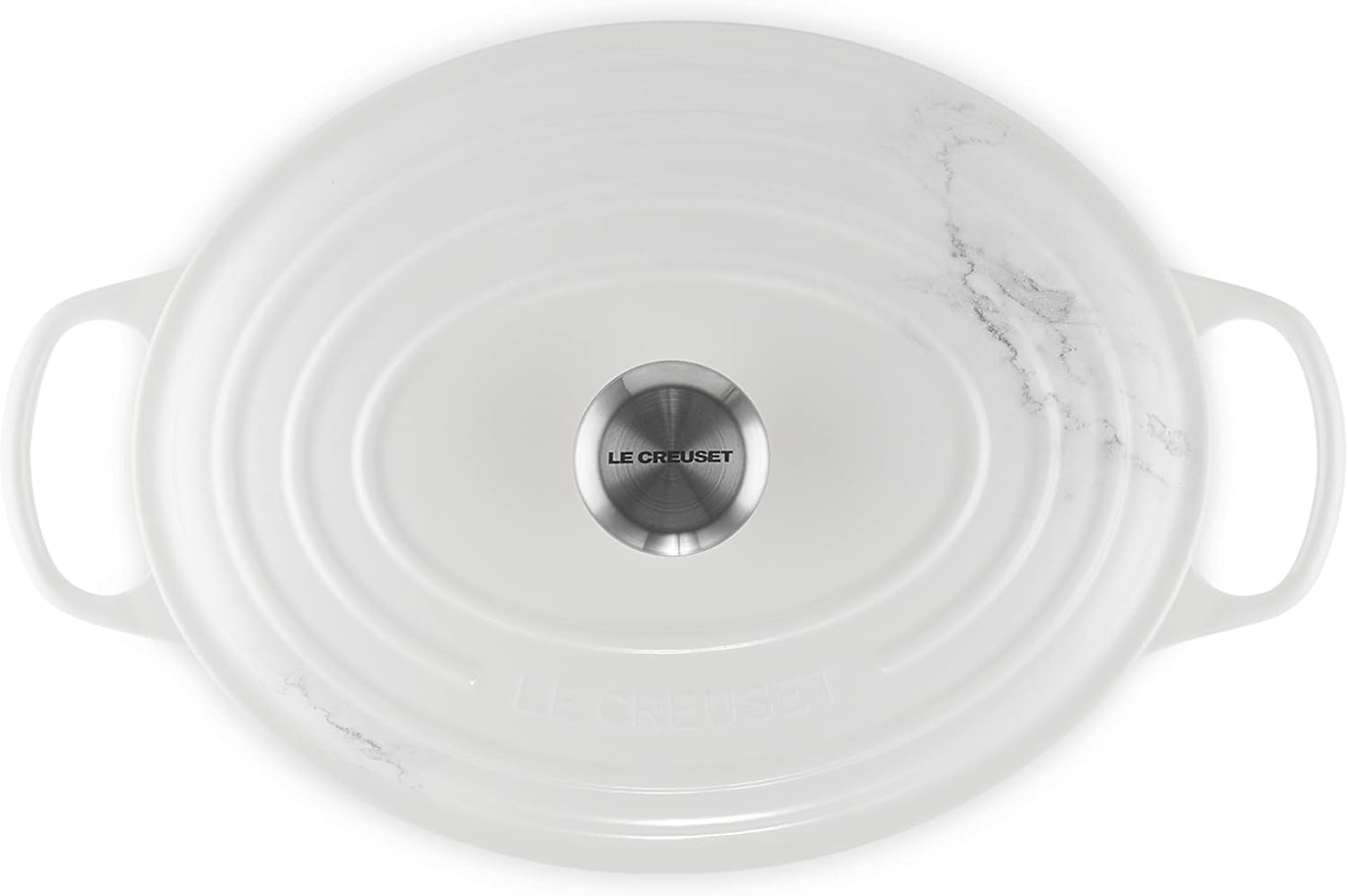 Le Creuset Enameled Cast Iron Signature Oval Dutch Oven, 6.75 qt., Marble