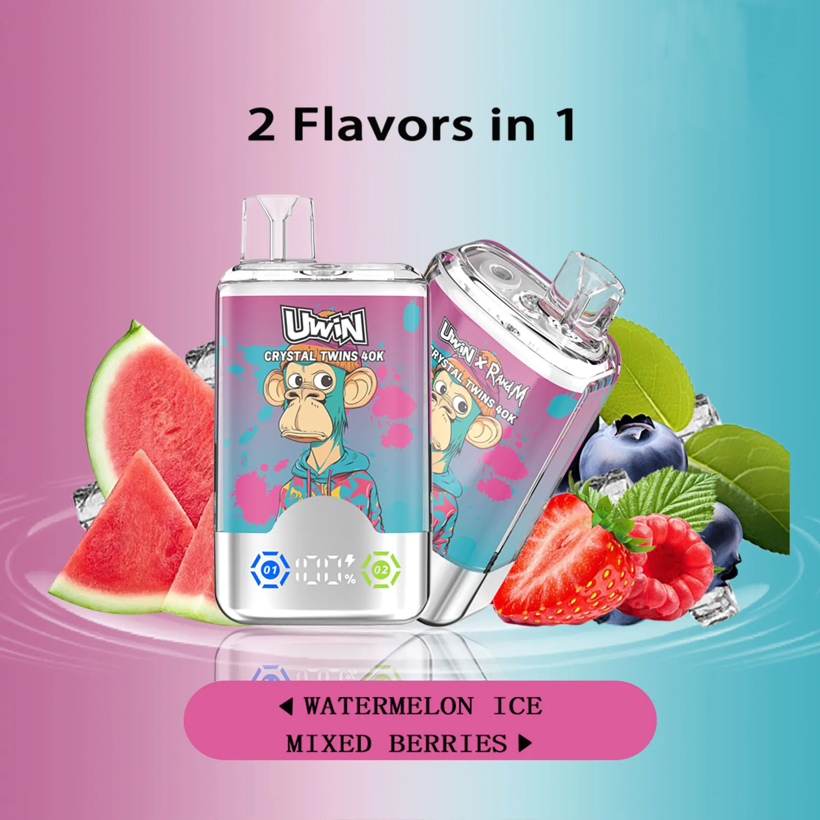 Uwin Twins Crystal 40K 2 In 1 Puffs 40000 Disposable Vape