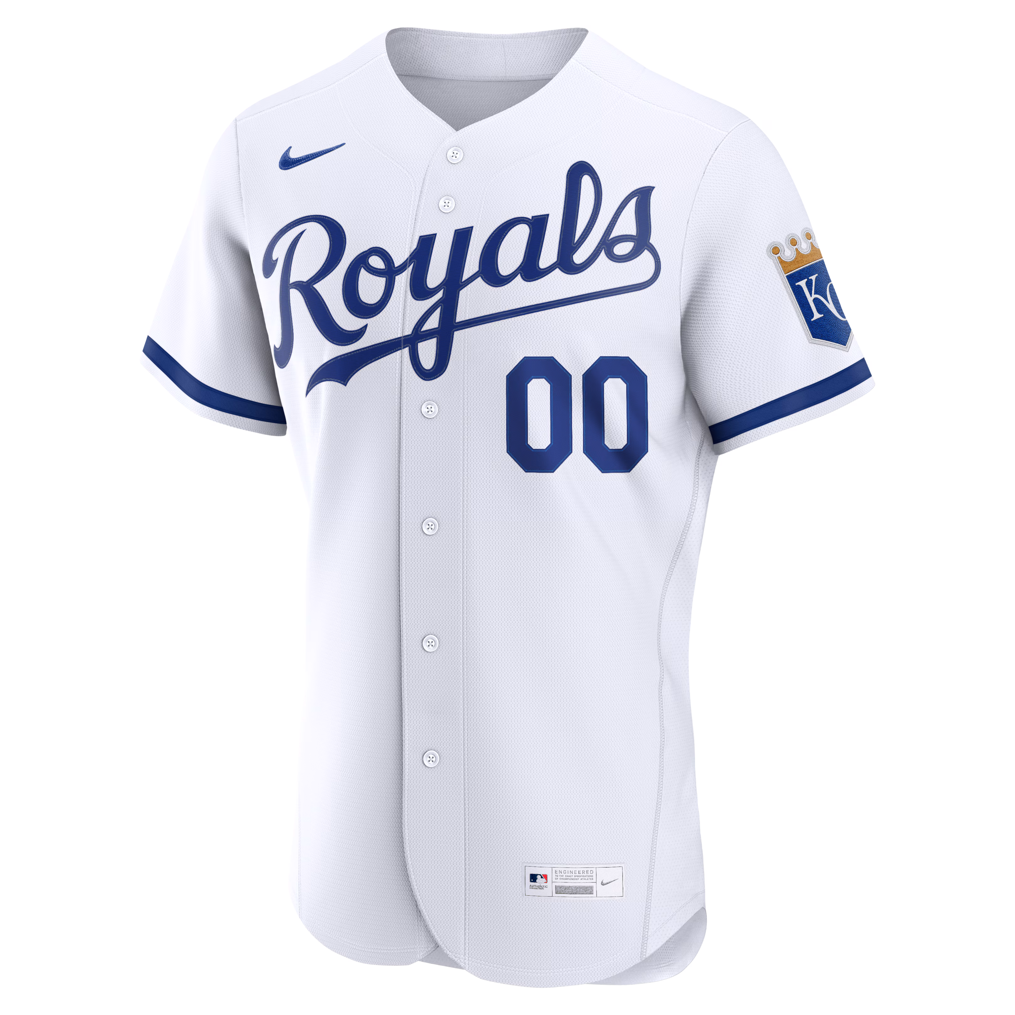 Kansas City Royals Nike Home Authentic Custom Jersey - White