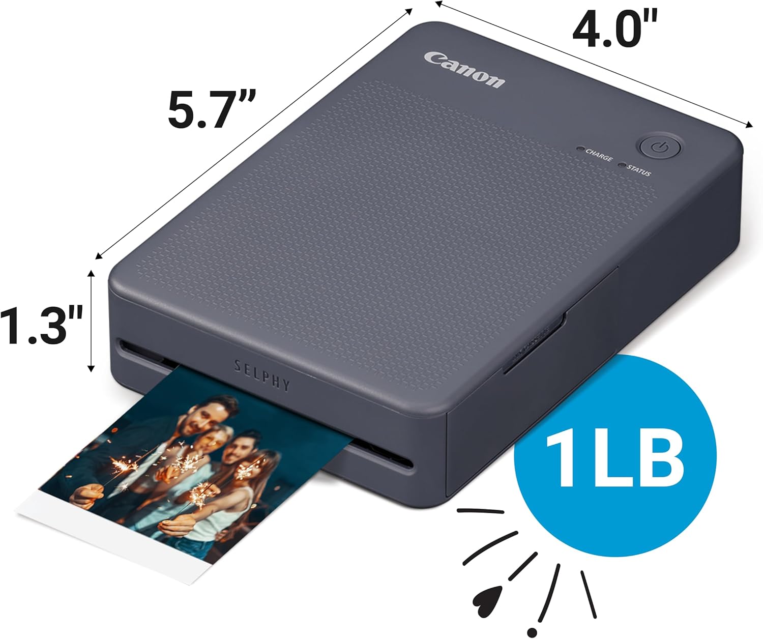 Canon SELPHY QX20 Compact Photo Printer Dark Gray