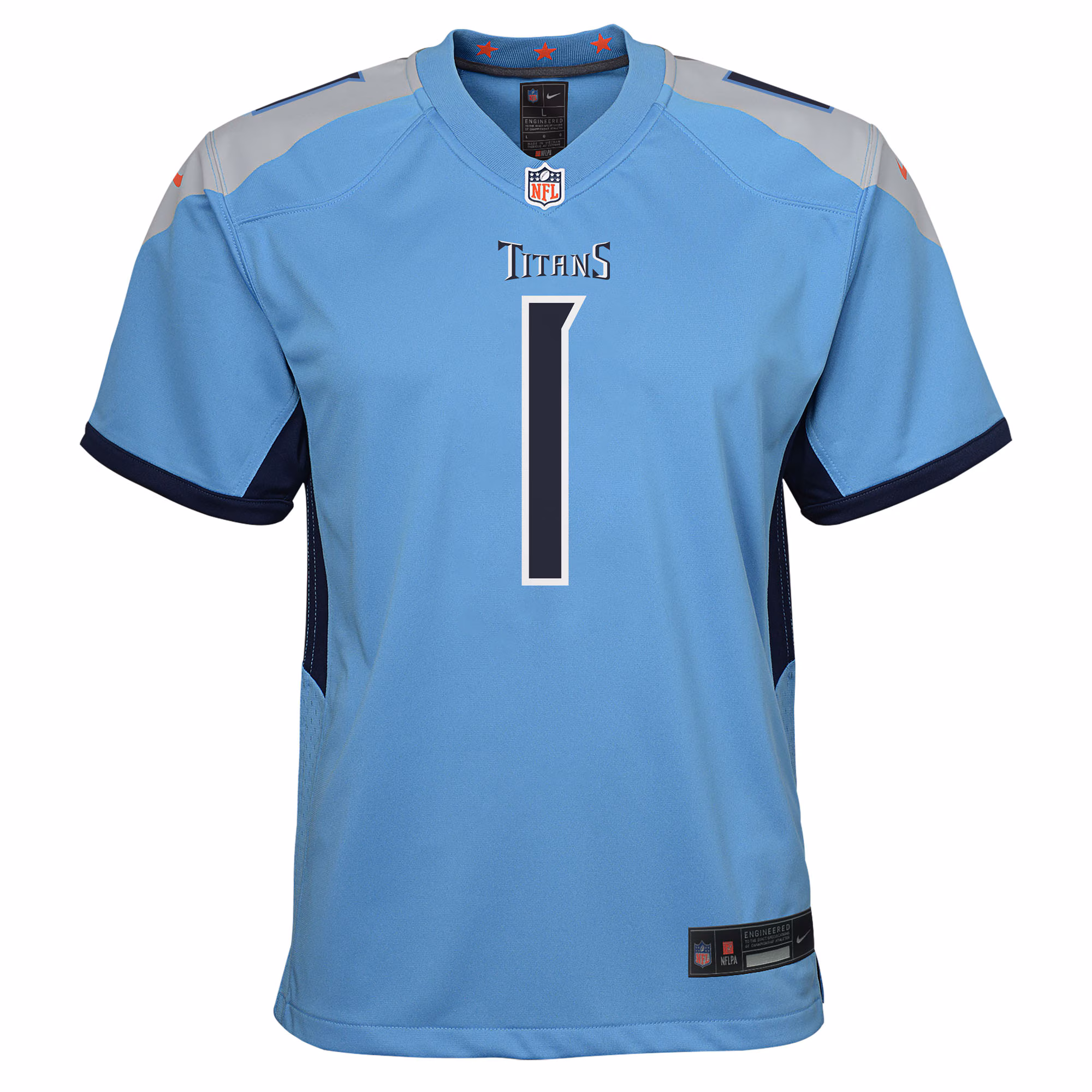 Cameron Ward Tennessee Titans Nike Youth Team Game Jersey - Light Blue