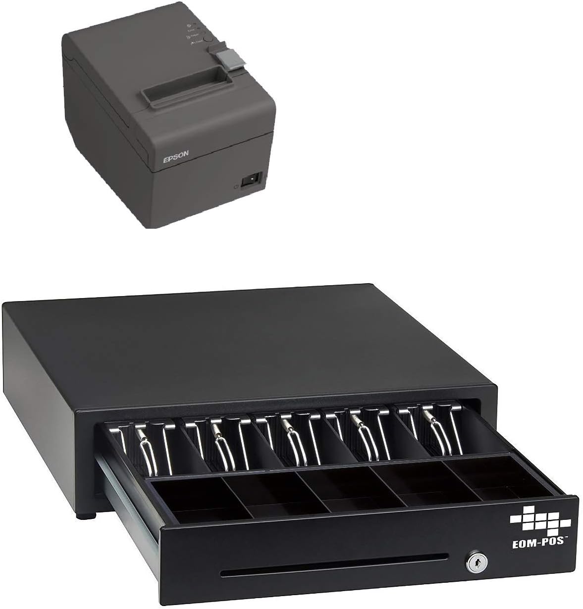 Hardware Bundle for Square - Cash Drawer and Thermal Receipt Printer,Compatible with Square Stand and Square Register