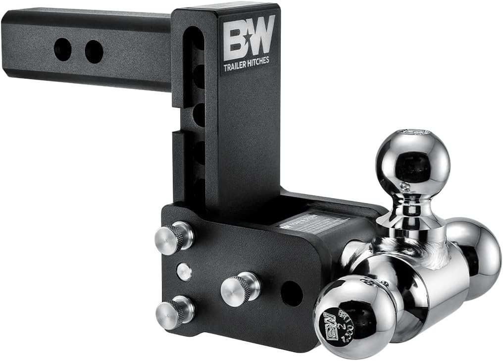 Tow & Stow Adjustable Trailer Hitch Ball Mount - Fits 2