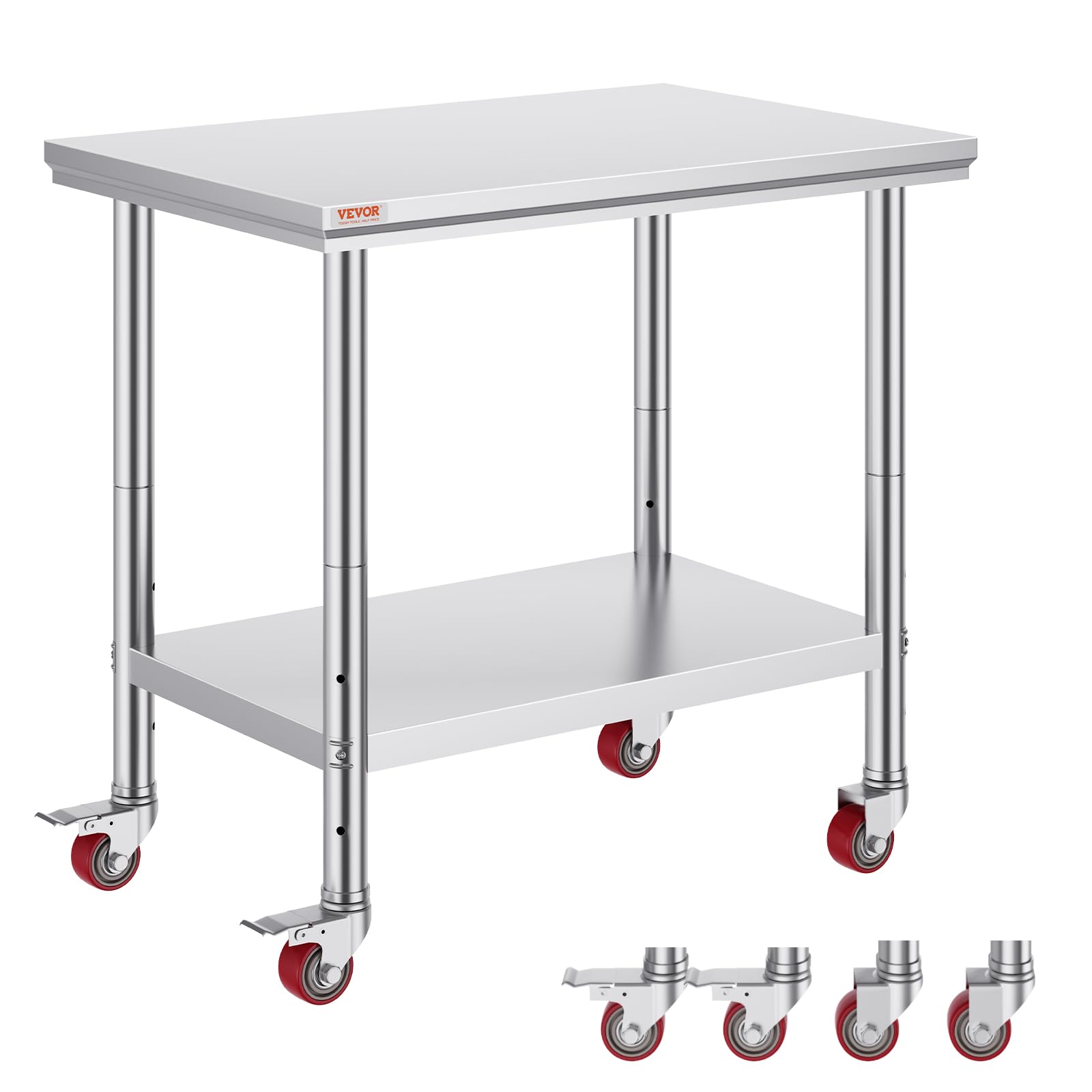 VEVOR Mophorn Stainless Steel Work Table 36x24 Inch