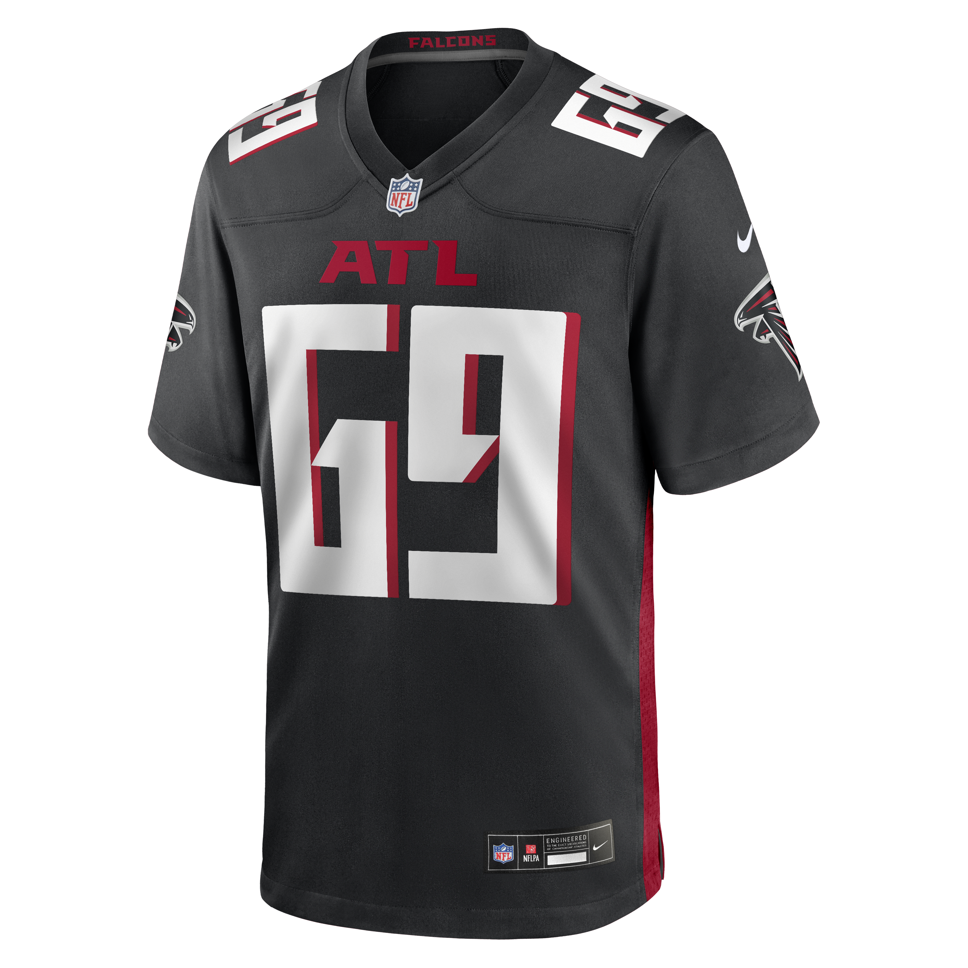 Jack Nelson Atlanta Falcons Nike Team Game Jersey -  Black