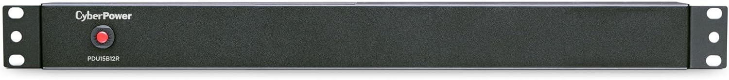 CyberPower PDU15B12R Basic PDU, 100-125V, 15A (Derated to 12A), 12 Outlets, 1U Rackmount