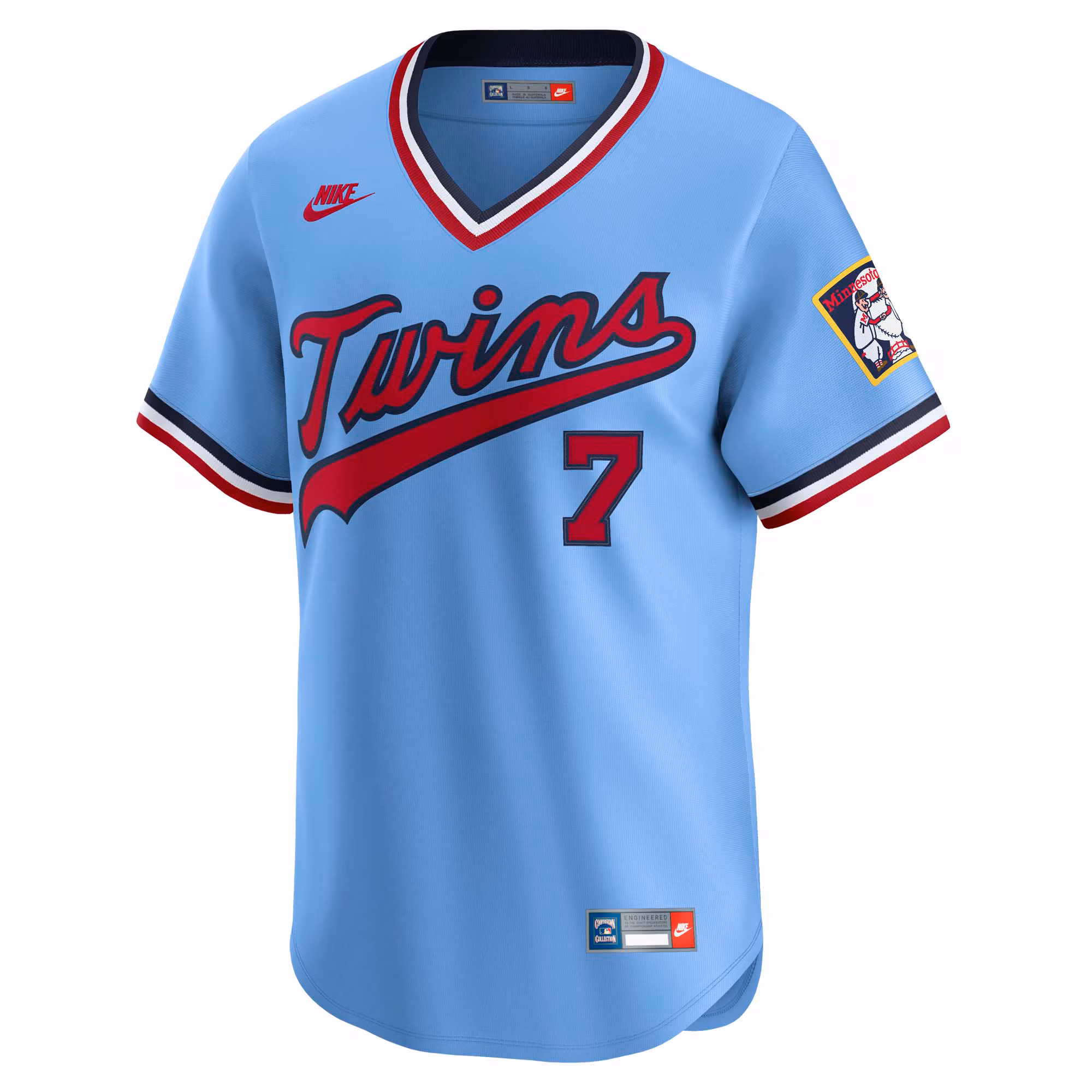 Joe Mauer Minnesota Twins Nike Throwback Cooperstown Collection Limited Jersey - Light Blue