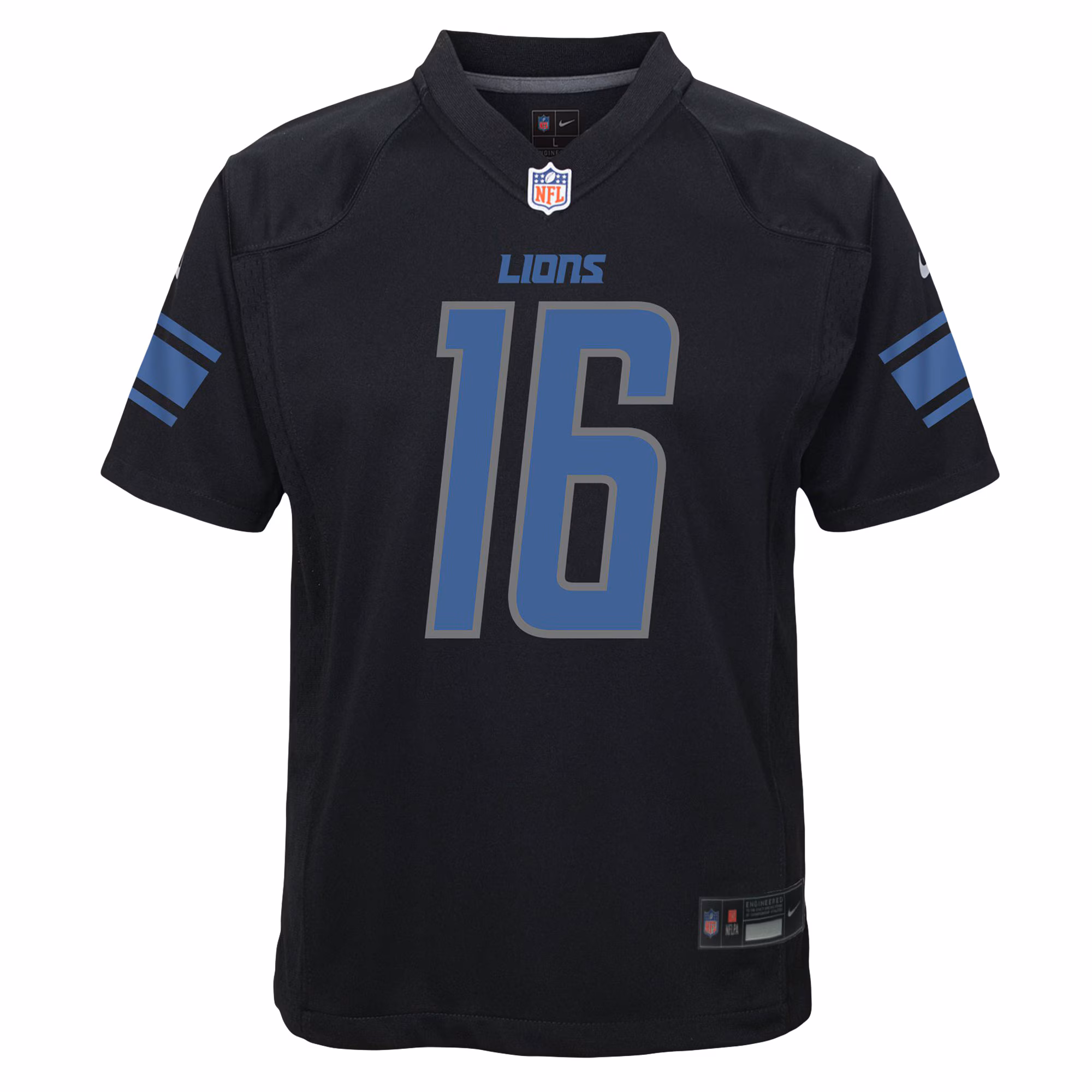 Jared Goff Detroit Lions Nike Youth Game Jersey - Black