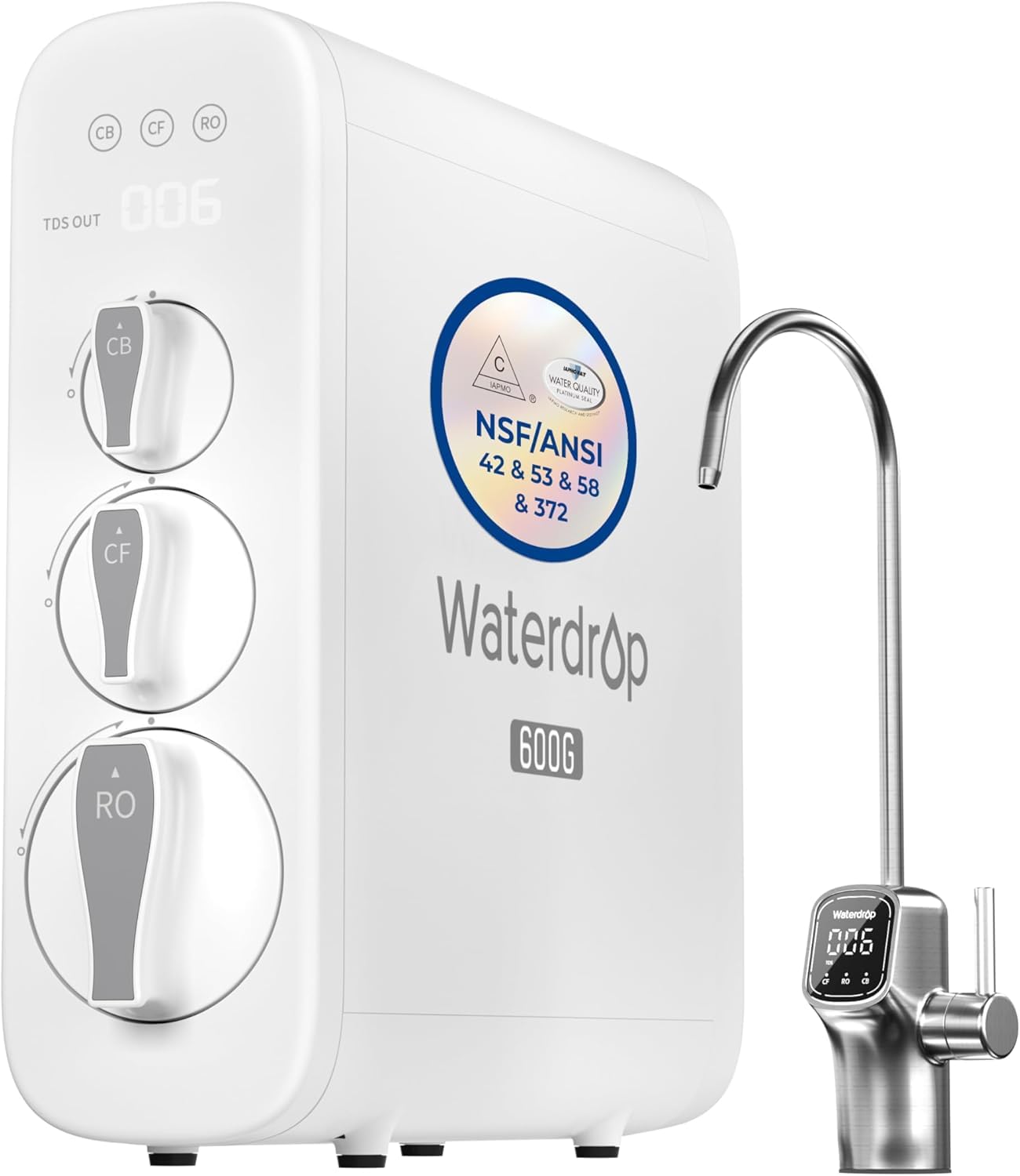 WATERDROP G3P600 Tankless Reverse Osmosis Water Filter System