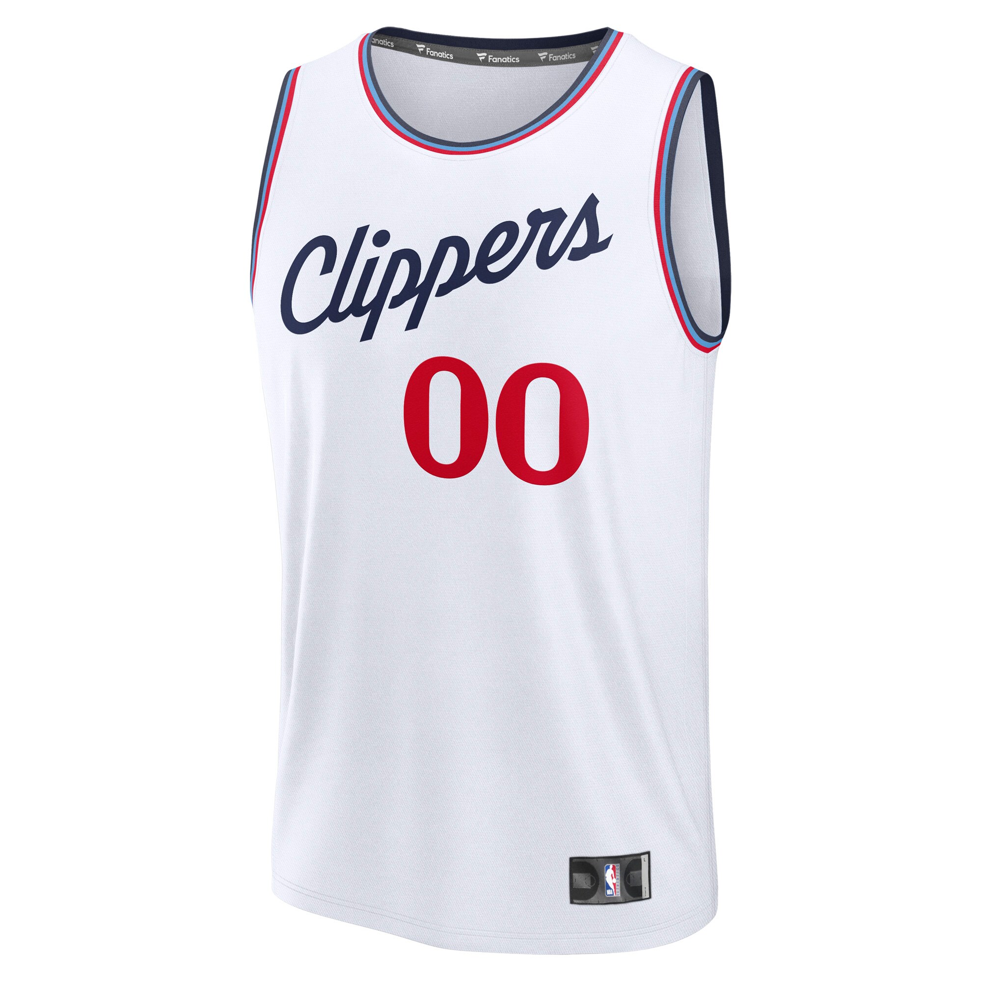 LA Clippers Fanatics Youth Fast Break Custom Replica Jersey - White  - Association Edition