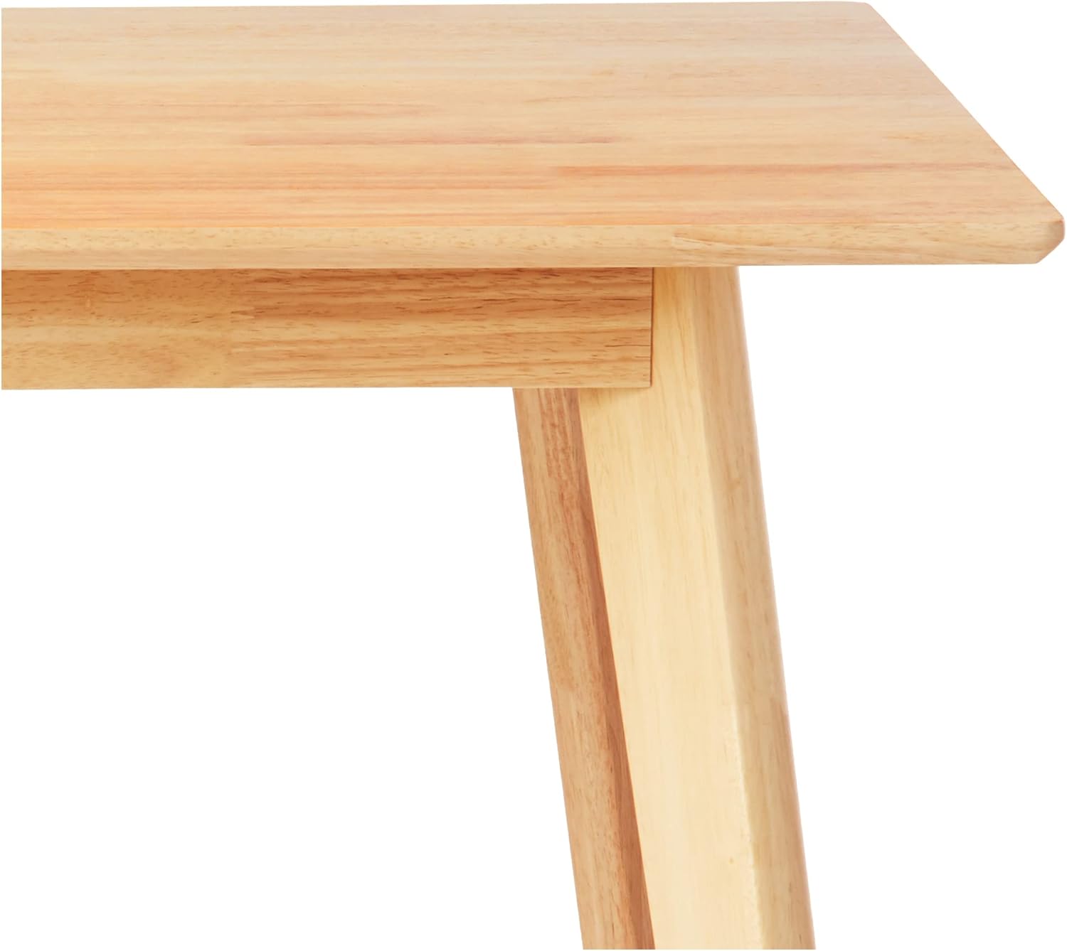 Amazon Basics FSC Certified Sturdy Solid Wood Rectangular Dining Table, Easy Assembly, Kitchen Table, 29.5