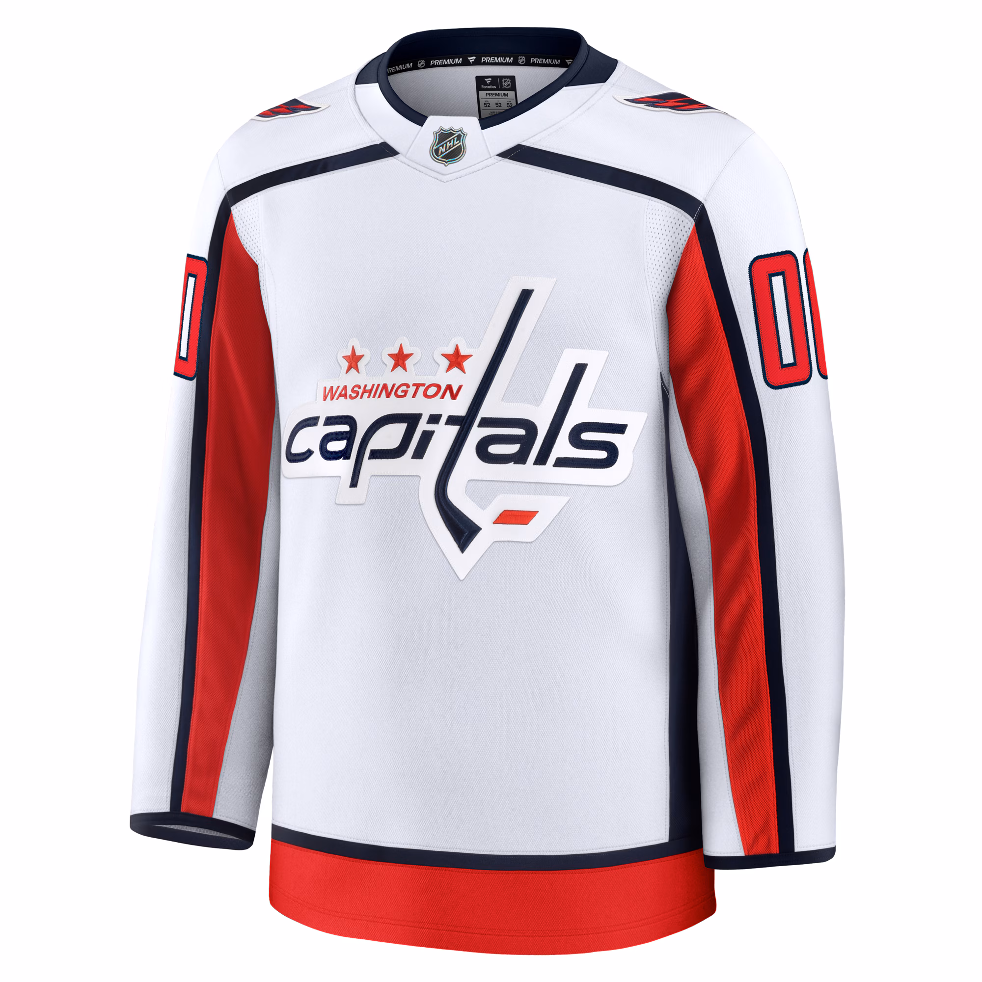 Washington Capitals Fanatics Away Premium Custom Jersey - White