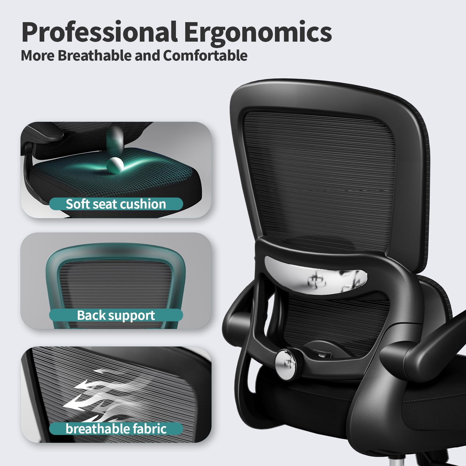 TRALT Office Chair - Ergonomic Adjustable Mesh Chair