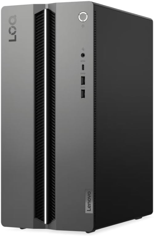 Lenovo LOQ Tower Gaming Desktop Computer, 10-core Intel i5-14400F, 16GB DDR5 RAM 512GB SSD, NVIDIA GeForce RTX 3050, Windows 11, Wired Keyboard &Mouse, PLUSERA Earphones & 8-in-1 Hub Included, Gray
