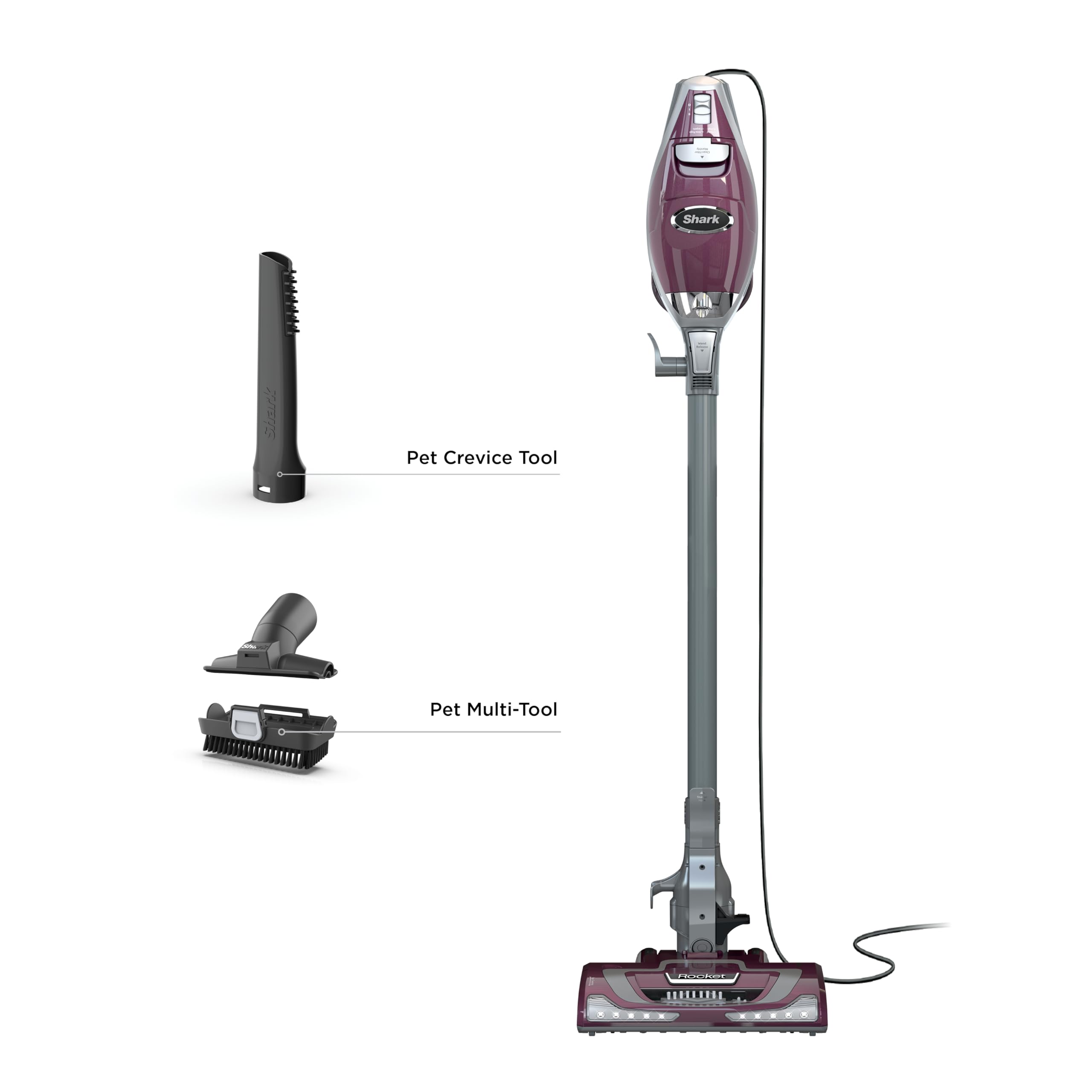 SHARK HV322 Rocket Pet Plus Vacuum with LED Headlights